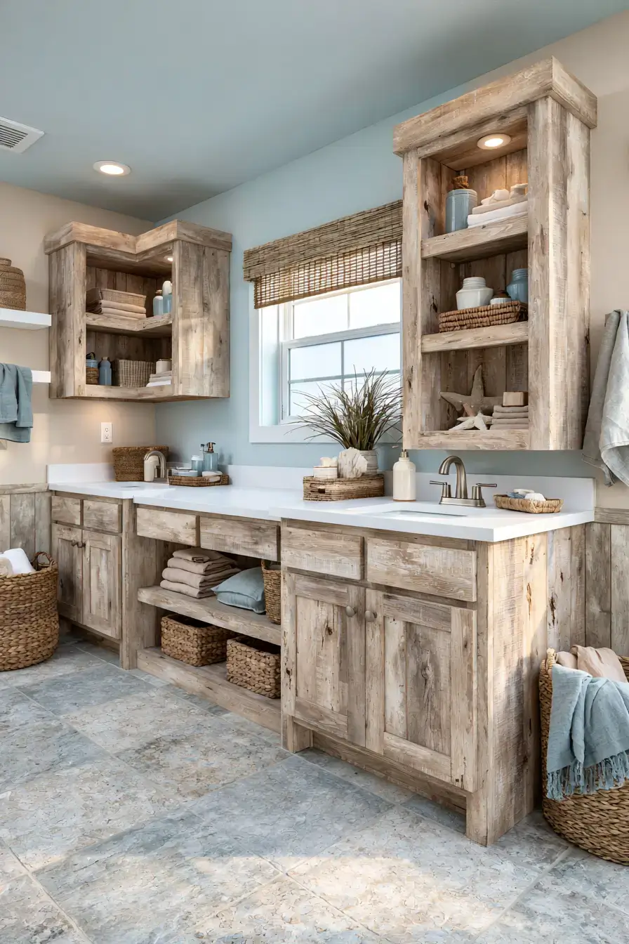 29 Nautical Bathroom Ideas with a Rope Towel Ladder 29 Nautical Bathroom Ideas with a Rope Towel Ladder