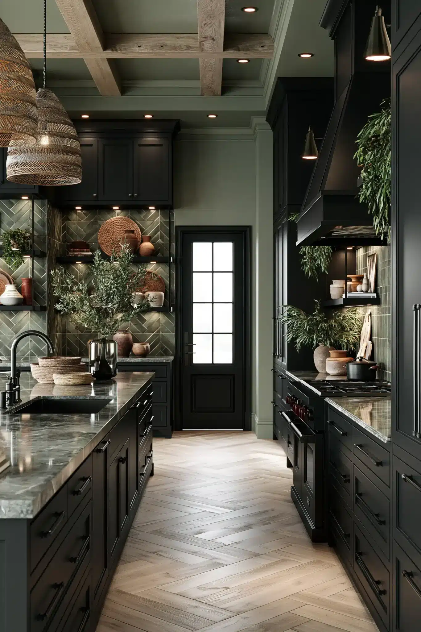 29 Sage Green and Black Kitchen Ideas for a Cook Space With a Little Bite sage green and black kitchen