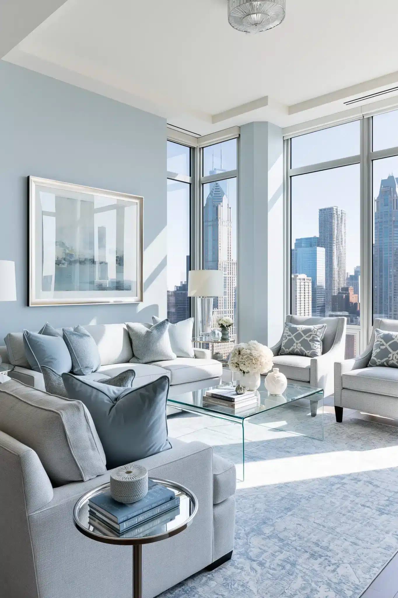 29 Light Blue and Grey Living Room Ideas for a Room That Feels Uncluttered light blue and grey living room