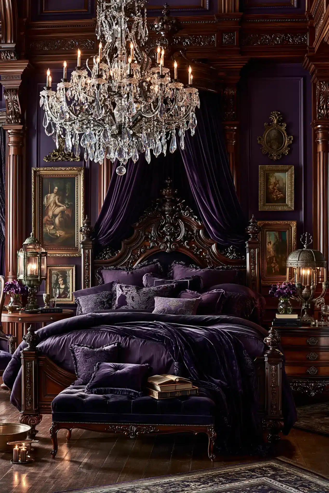 29 Purple Gothic Bedroom Ideas for a Space That Feels Rich, Not Loud purple gothic bedroom