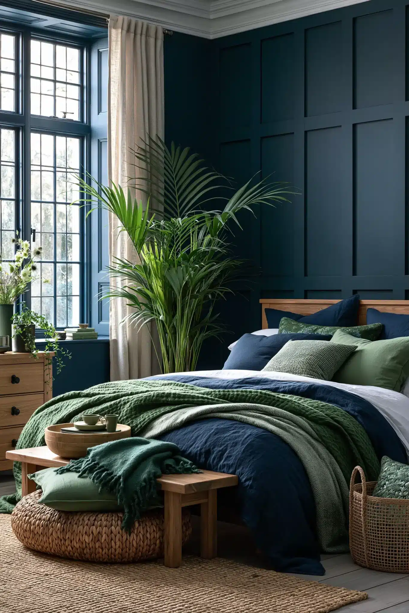 29 Navy Blue and Green Bedroom Ideas for a Room With a Quiet Depth navy blue and green bedroom