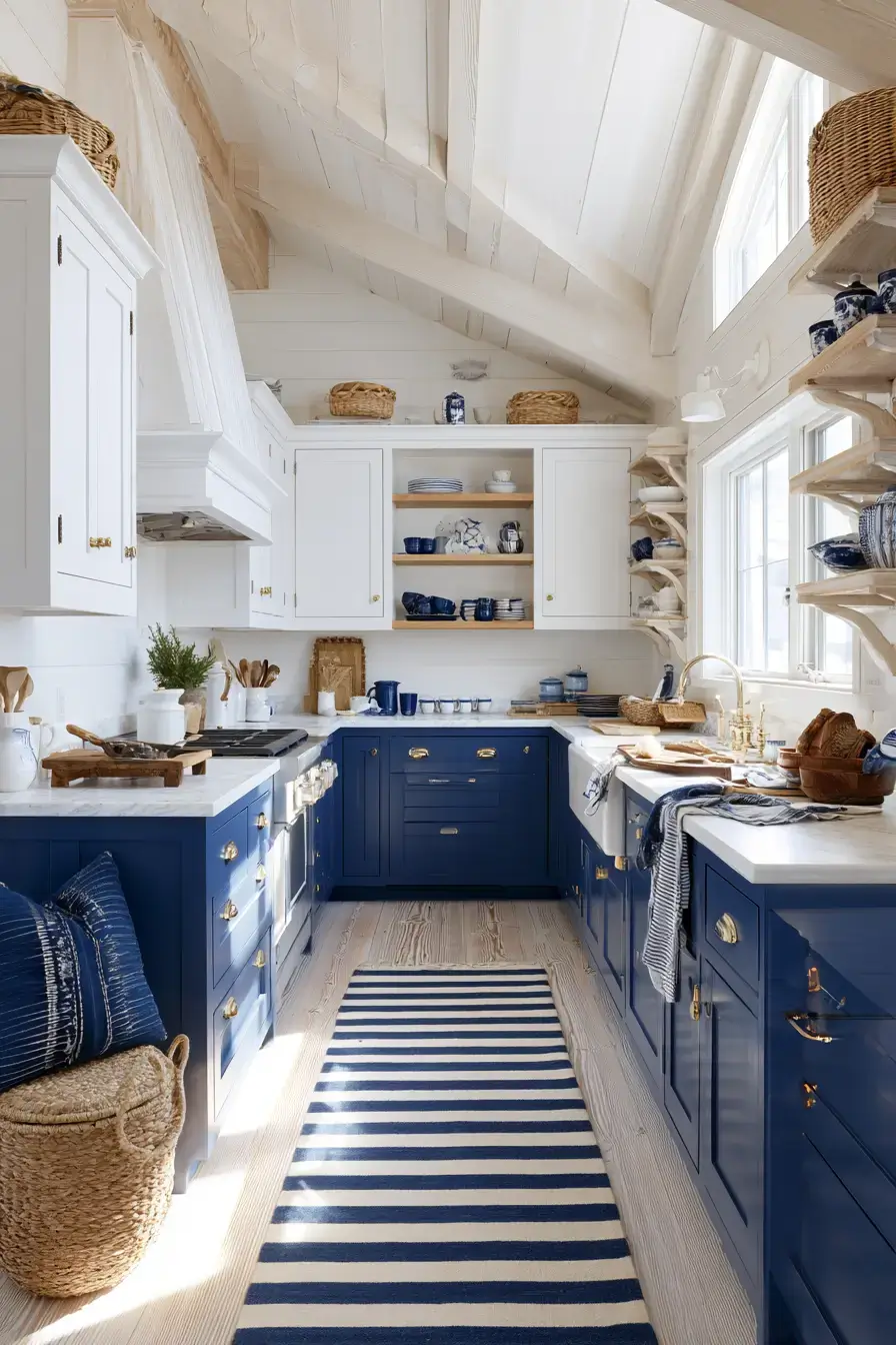29 Nautical Kitchen Ideas with a Rope Pendant Light
