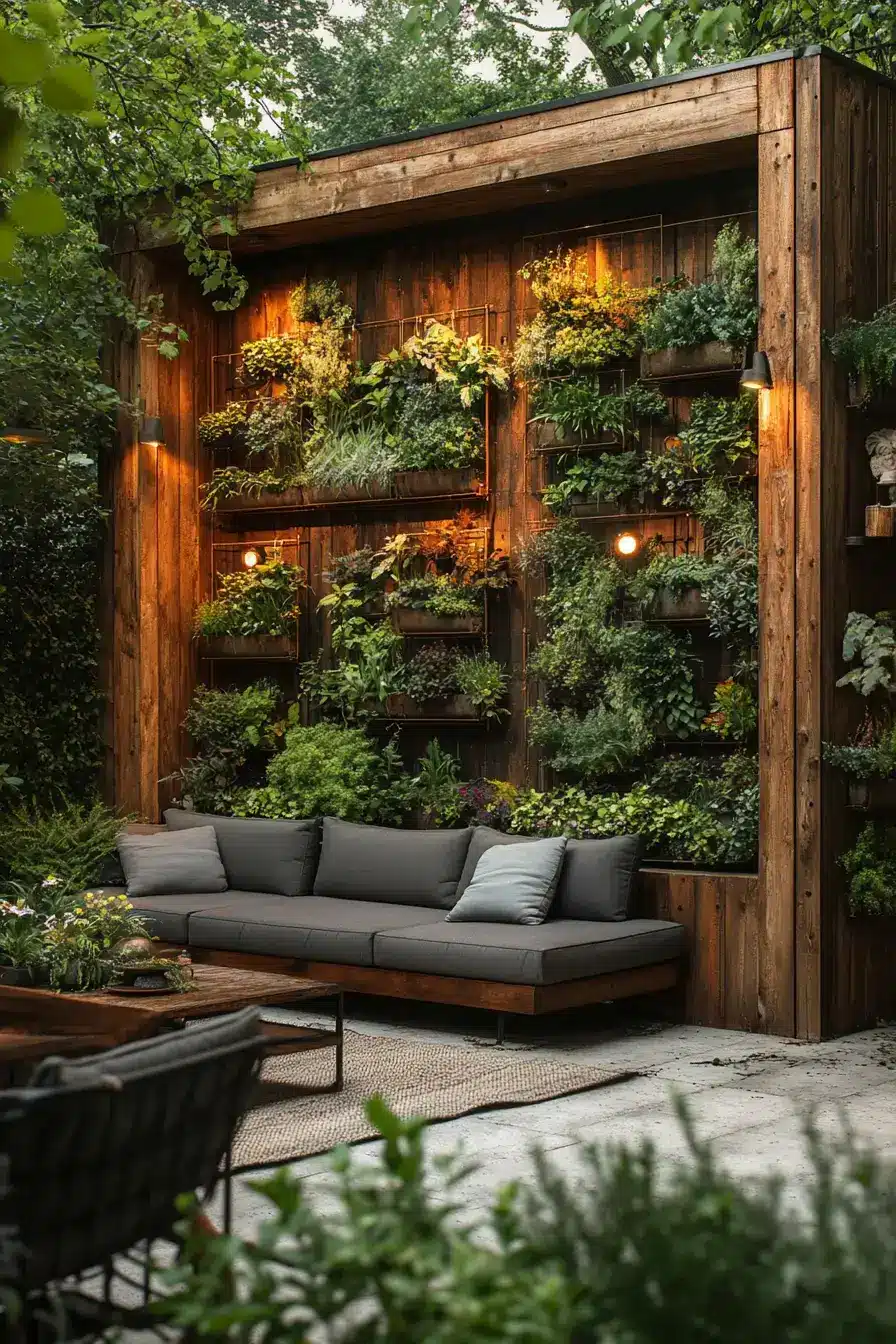 29 Yard Fence Decor Ideas with a Hanging Planter Row