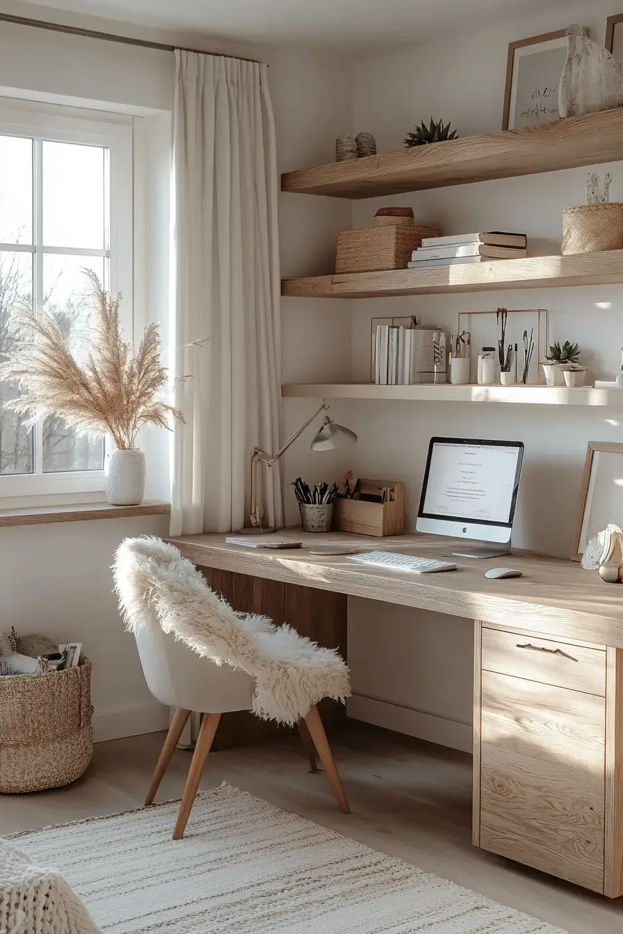 29 Study Desk Decor Ideas with a Cork Board and a Warm Lamp study desk decor