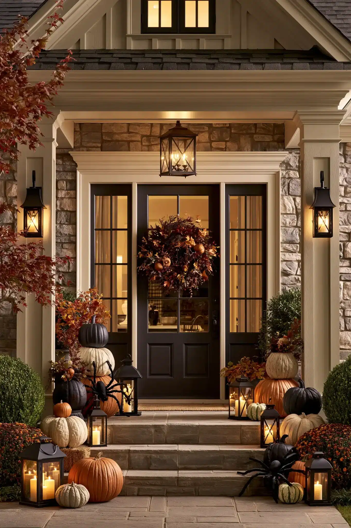 29 Outdoor Halloween Decor Ideas That Greet Trick-or-Treaters With Character outdoor halloween decor