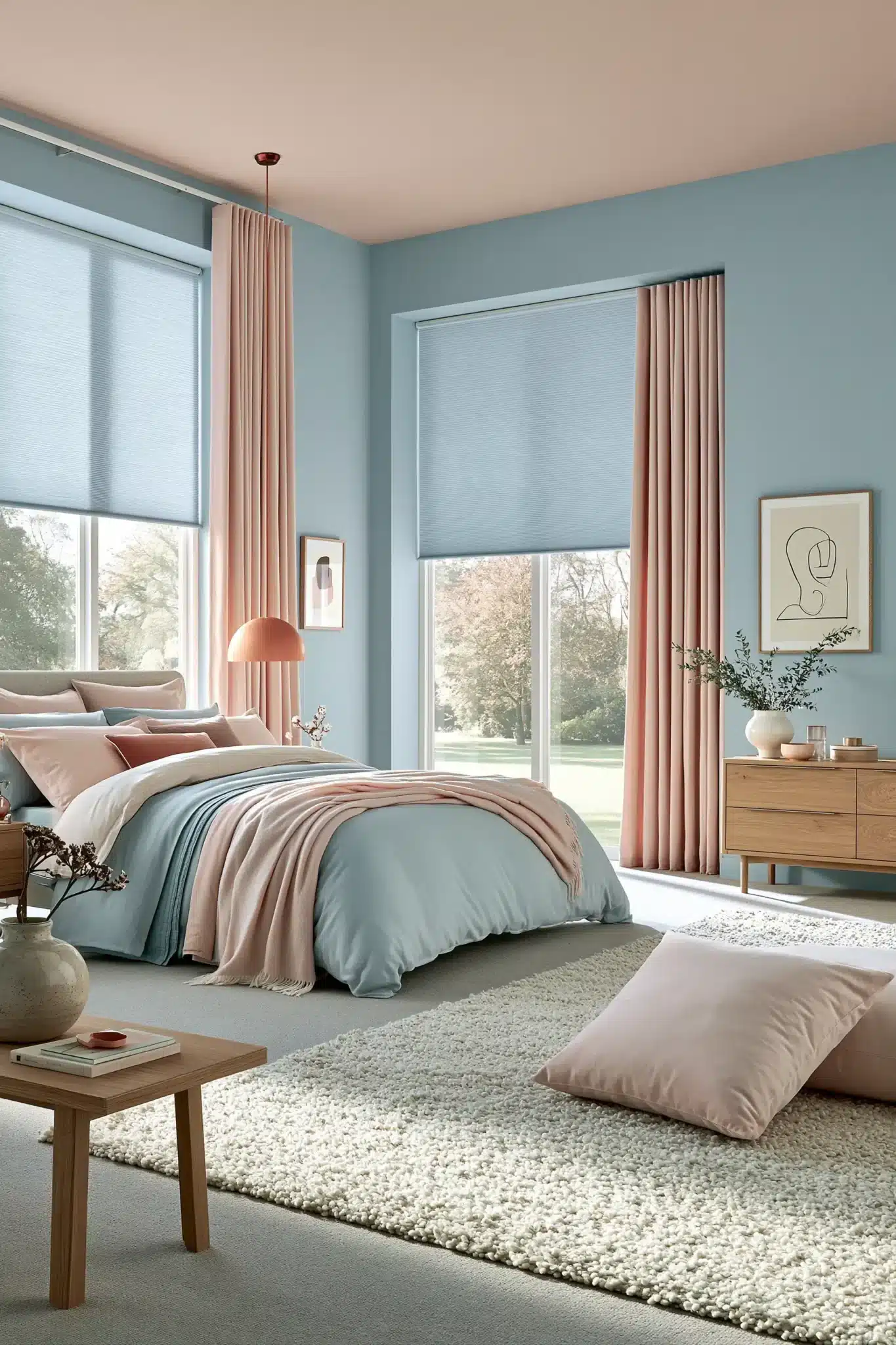 29 Light Blue and Pink Bedroom Ideas for a Space That Stays Airy light blue and pink bedroom