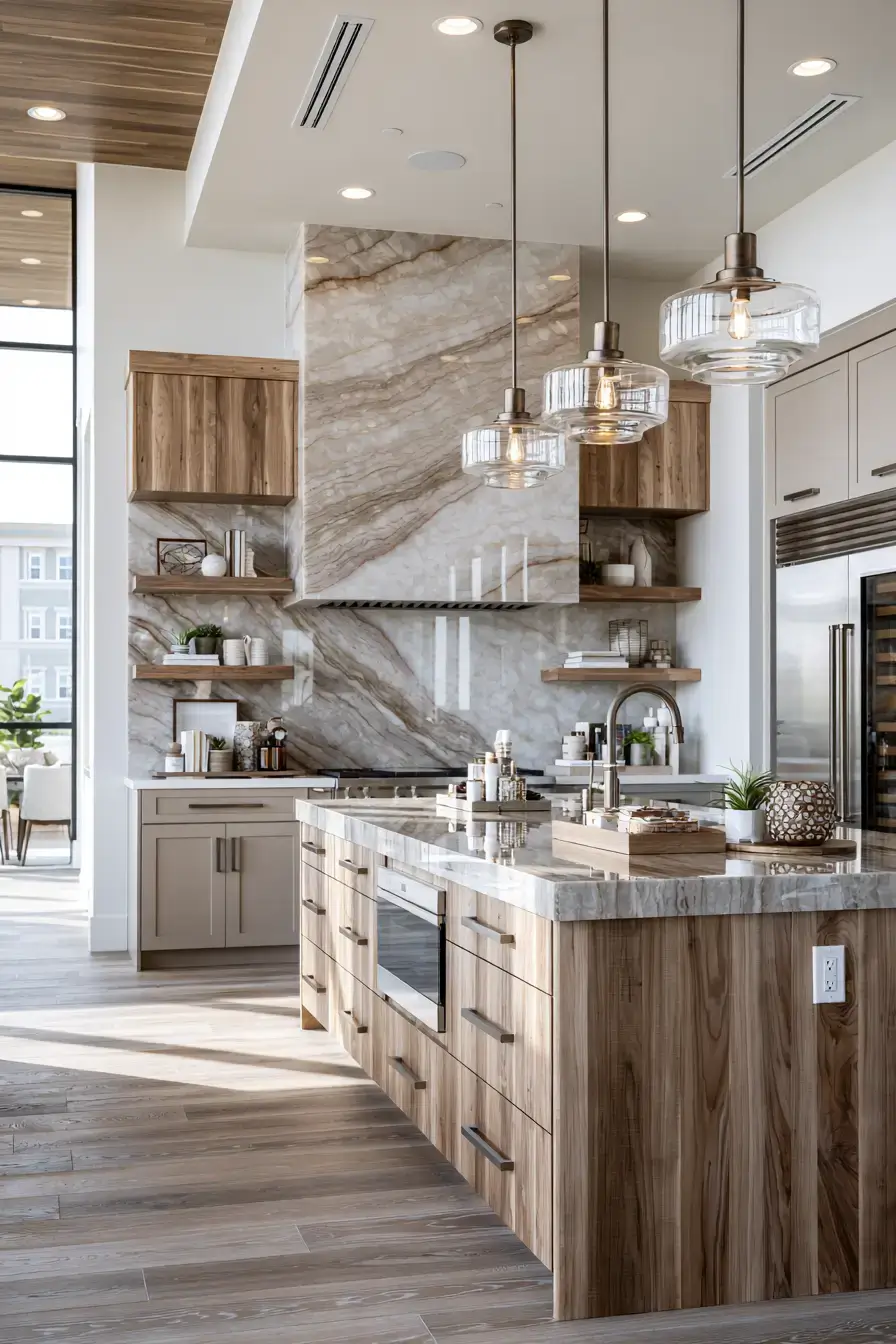 29 Natural Stone Backsplash Kitchen Ideas for a Surface With Real Character natural stone backsplash kitchen