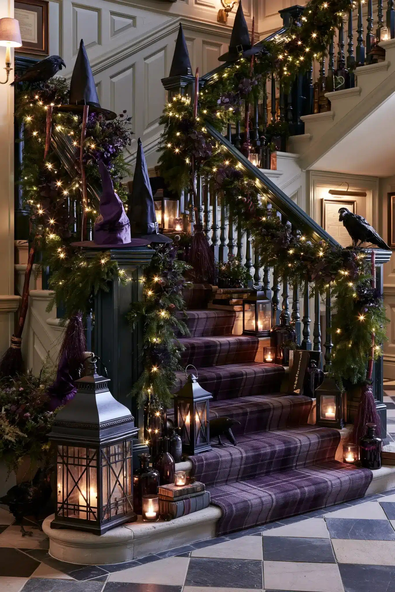 halloween staircase decor