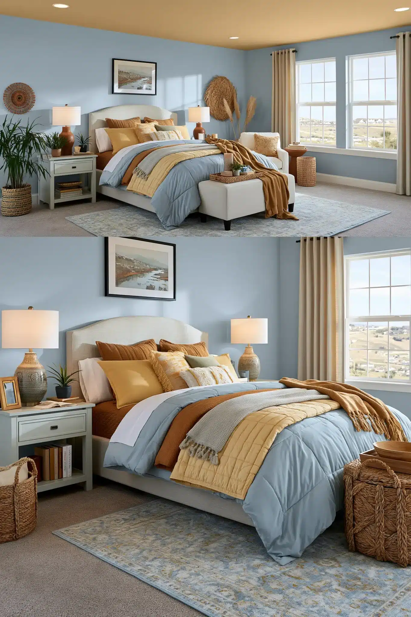 29 Light Blue and Yellow Bedroom Ideas for a Room That Wakes Up Early light blue and yellow bedroom