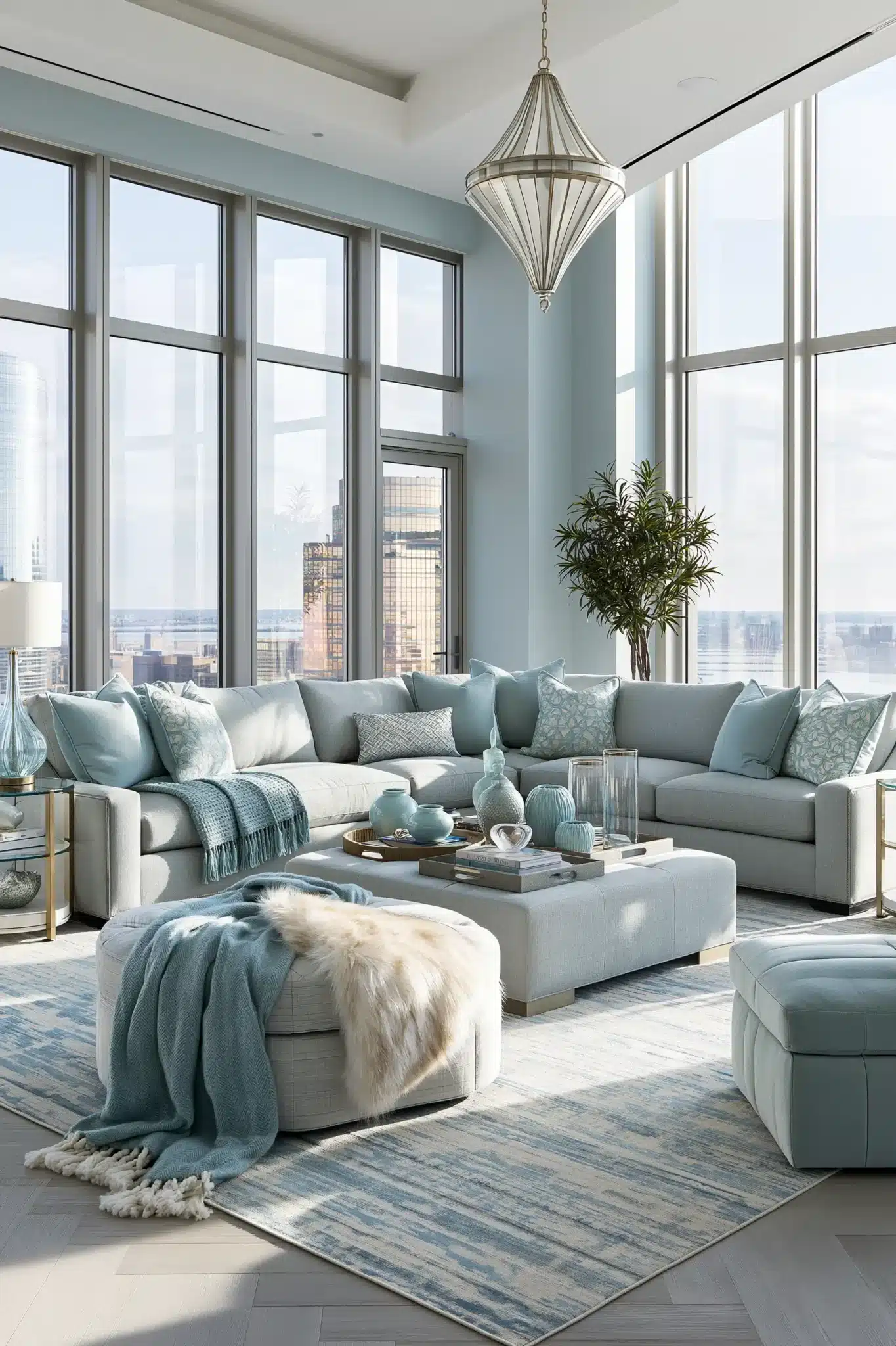 29 Light Blue and Grey Living Room Ideas for a Room That Feels Uncluttered light blue and grey living room