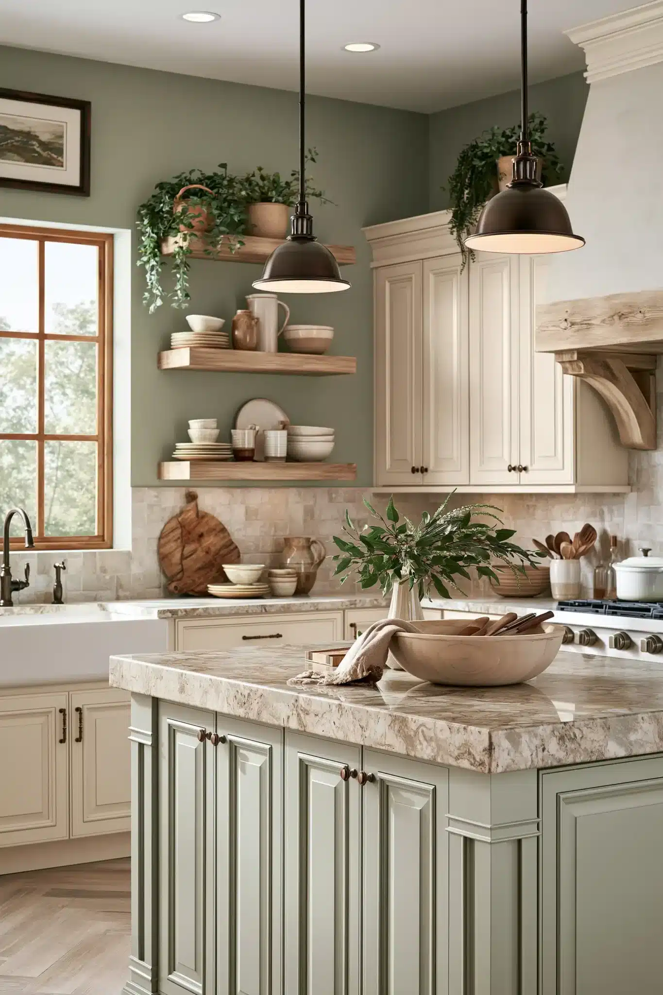 29 Sage Green and Cream Kitchen Ideas for a Room That Feels Like Home sage green and cream kitchen