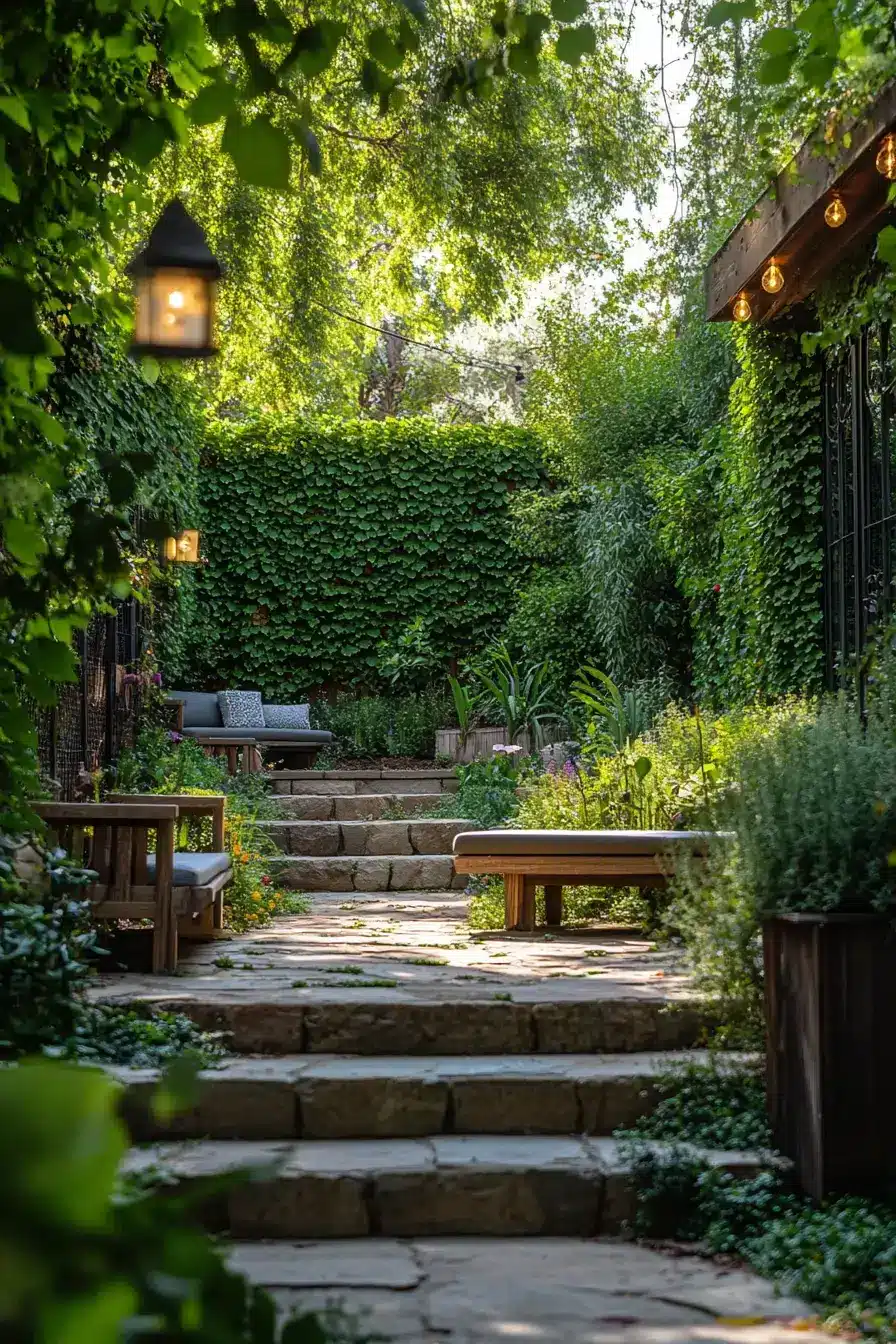 29 Yard Fence Decor Ideas with a Hanging Planter Row