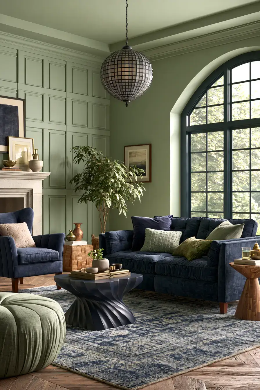 29 Navy and Sage Living Room Ideas with a Sage Sofa 29 Navy and Sage Living Room Ideas with a Sage Sofa