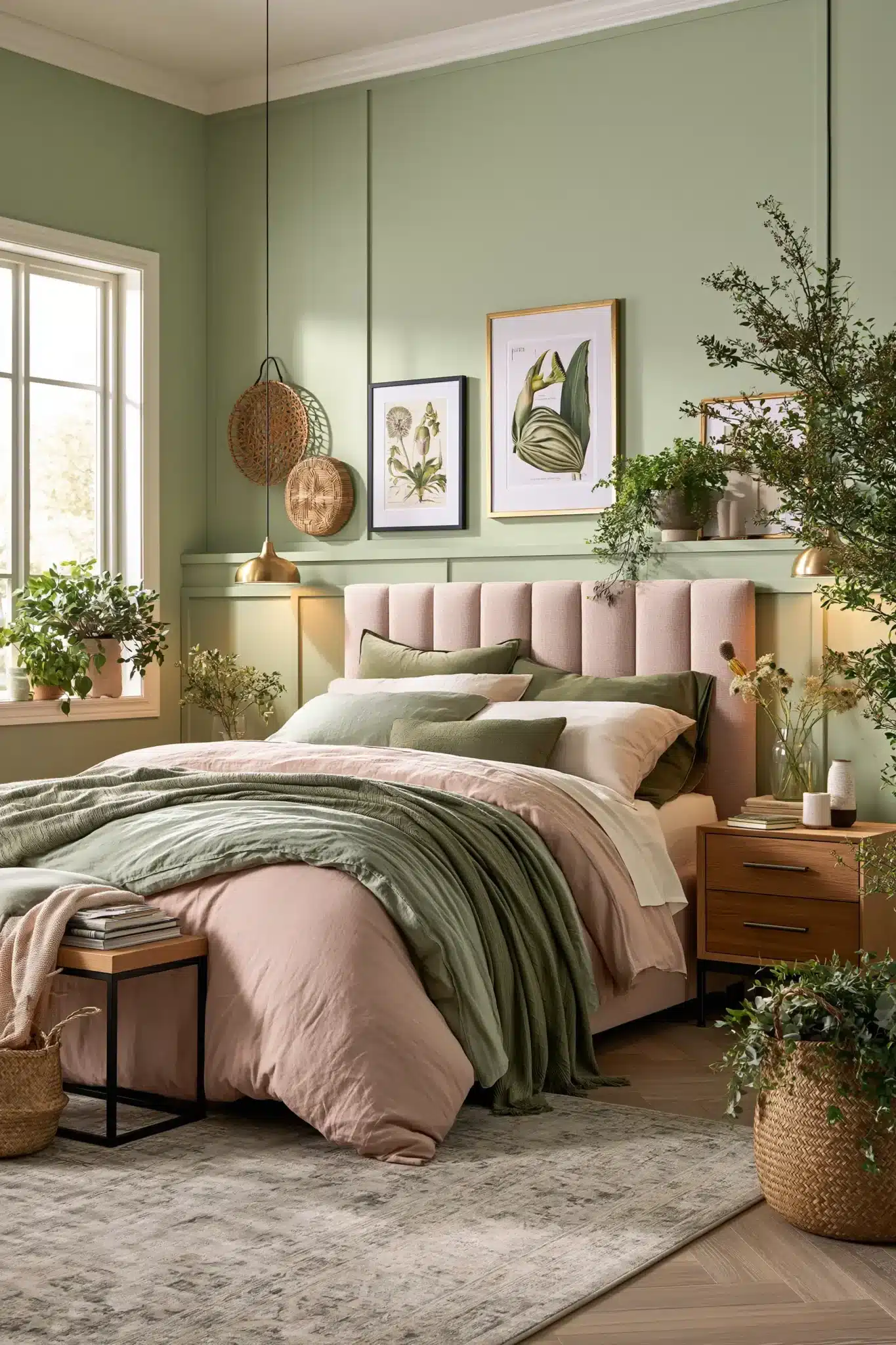 29 Sage Green and Blush Bedroom Ideas for a Room That Feels Gentle sage green and blush bedroom