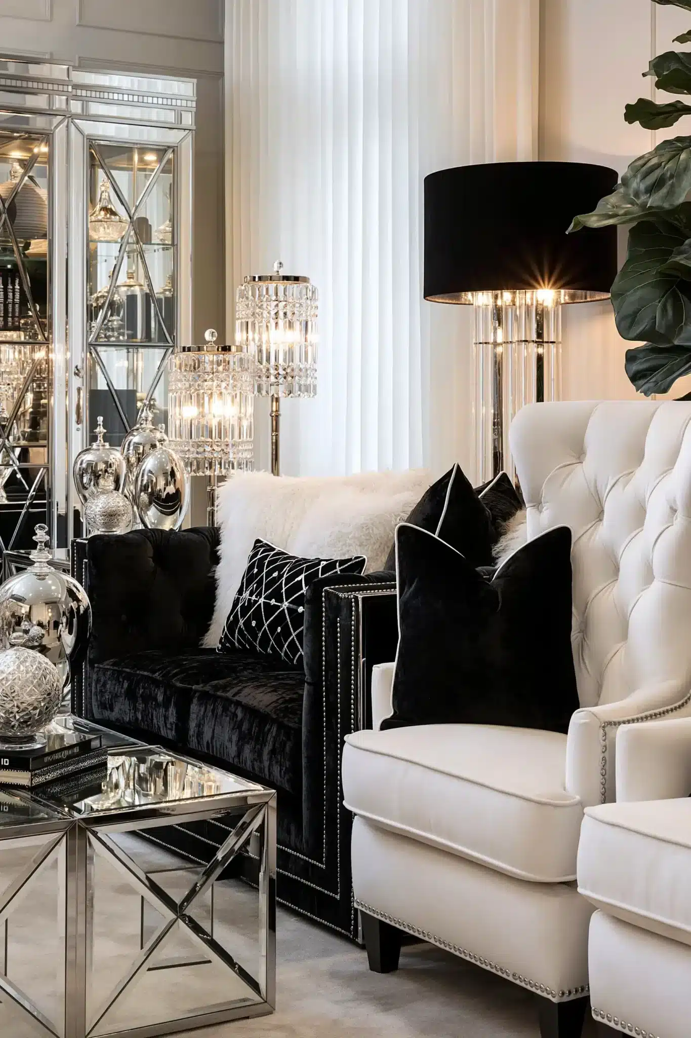 29 Black and White Living Room Decor Ideas for a Space With Real Contrast black and white living room decor