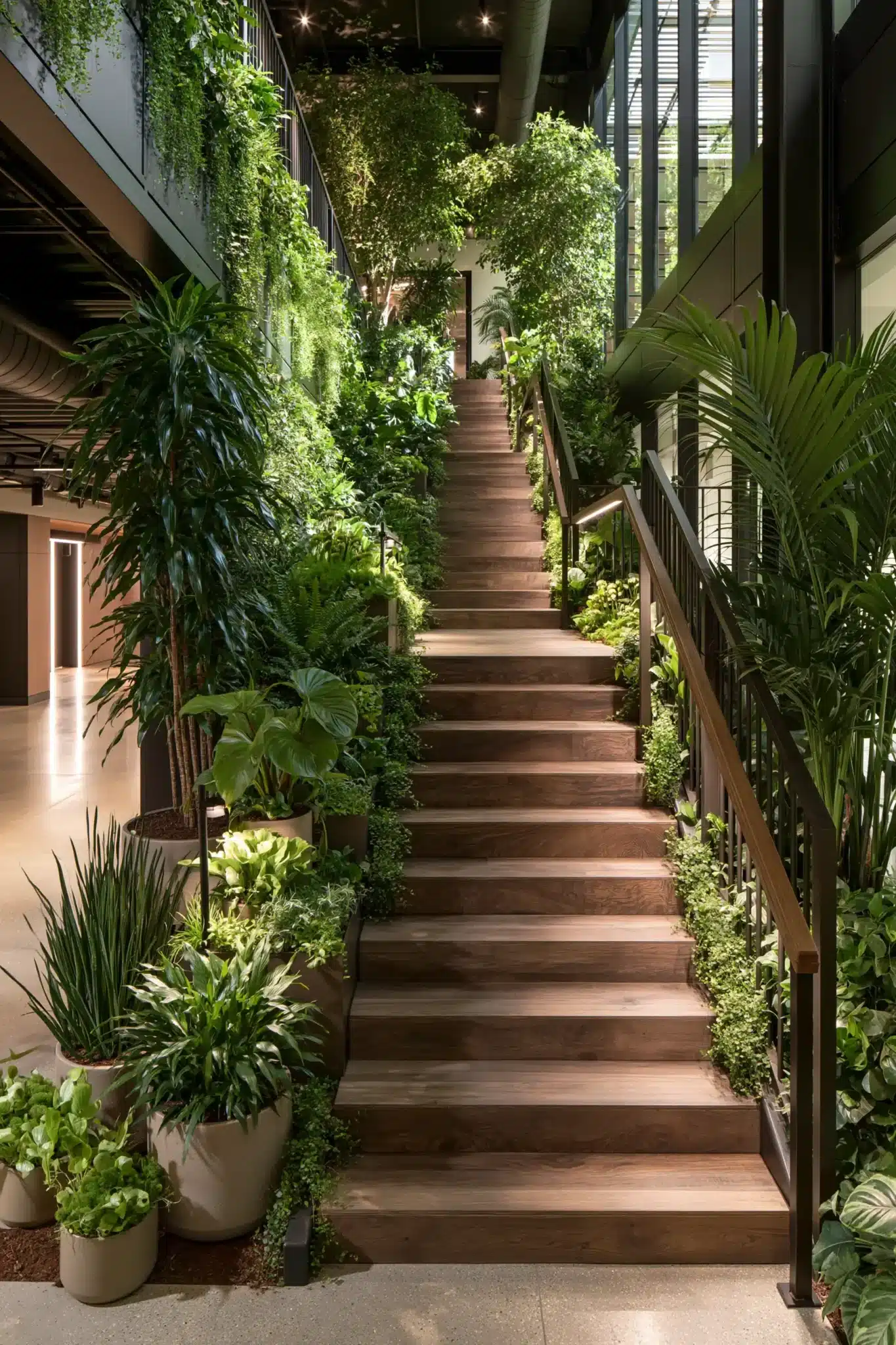 29 Indoor Staircase Gardens Ideas for Green That Follows You Upstairs indoor staircase gardens