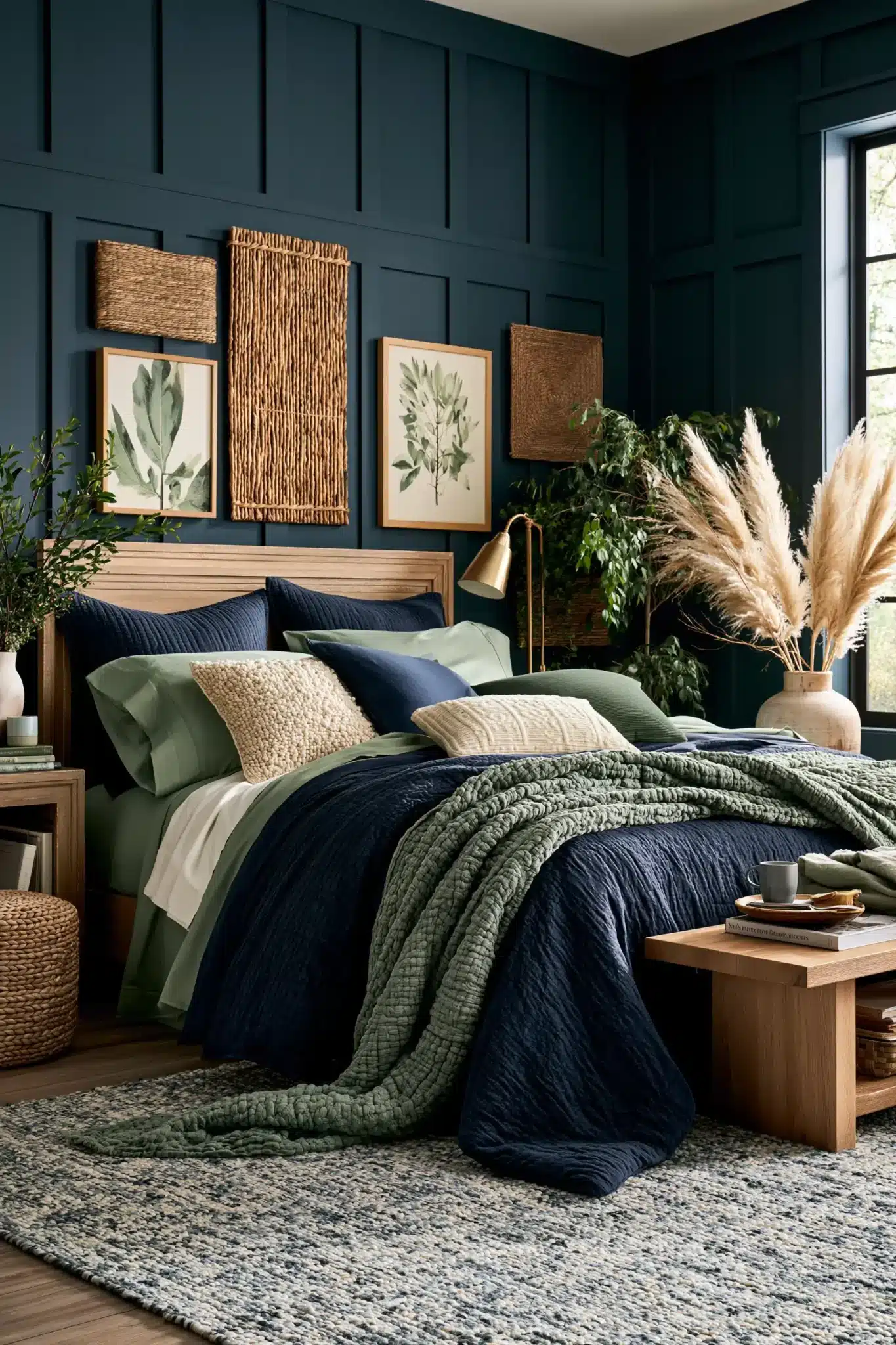 29 Navy Blue and Green Bedroom Ideas for a Room With a Quiet Depth navy blue and green bedroom