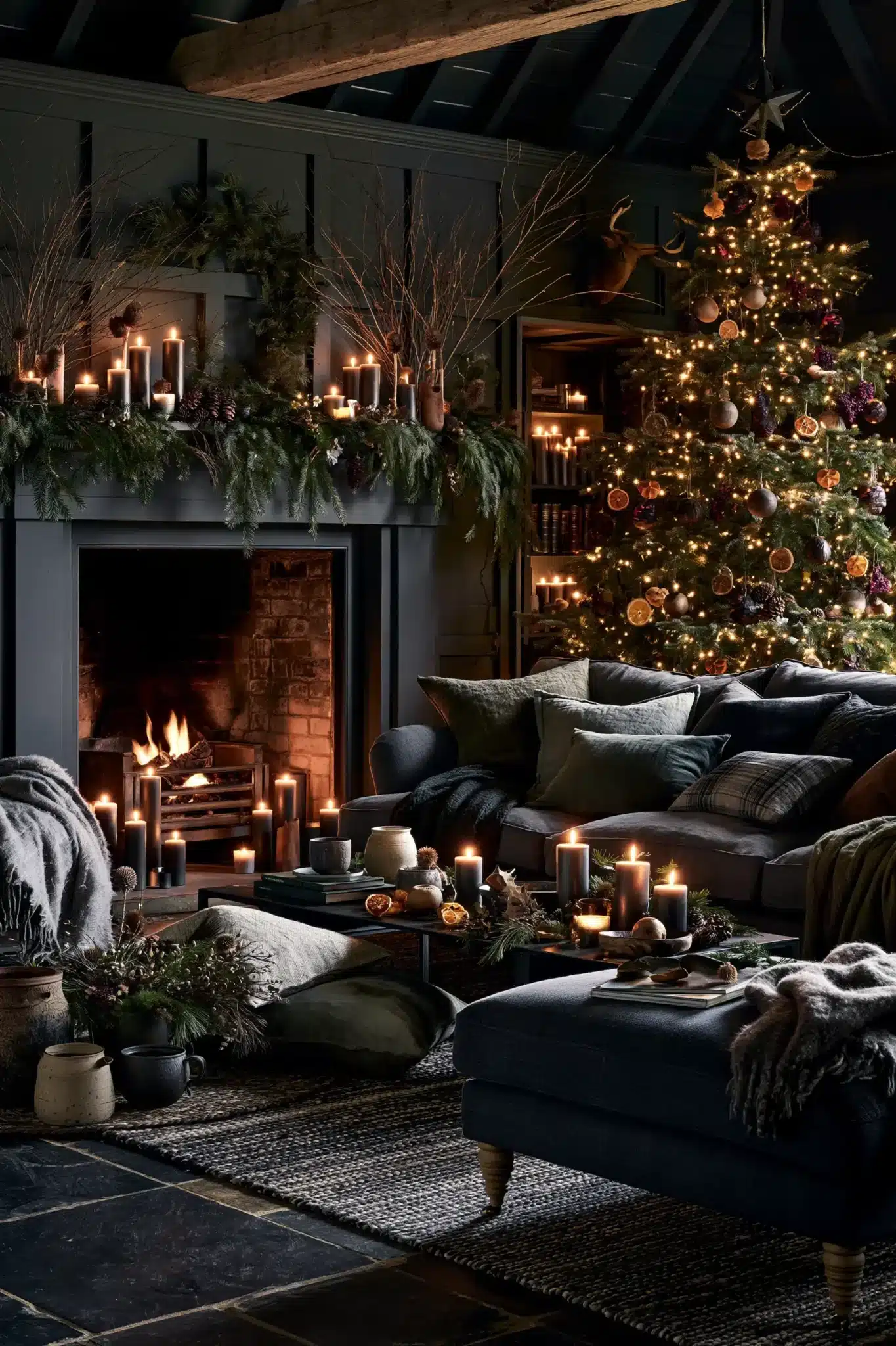 29 Moody Christmas Decor Ideas That Turn Long Evenings Into the Point moody christmas decor