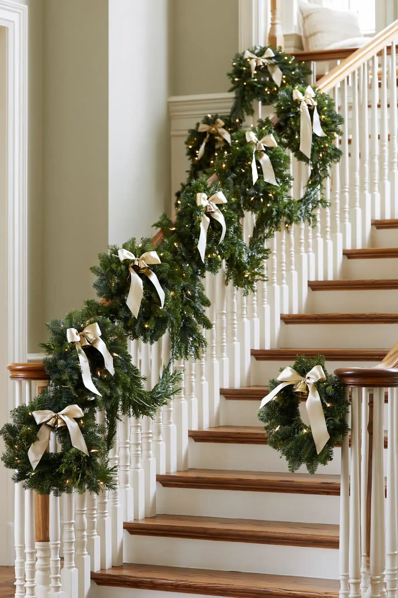29 Christmas Staircase Decor Ideas for a Railing Worth Photographing christmas staircase decor