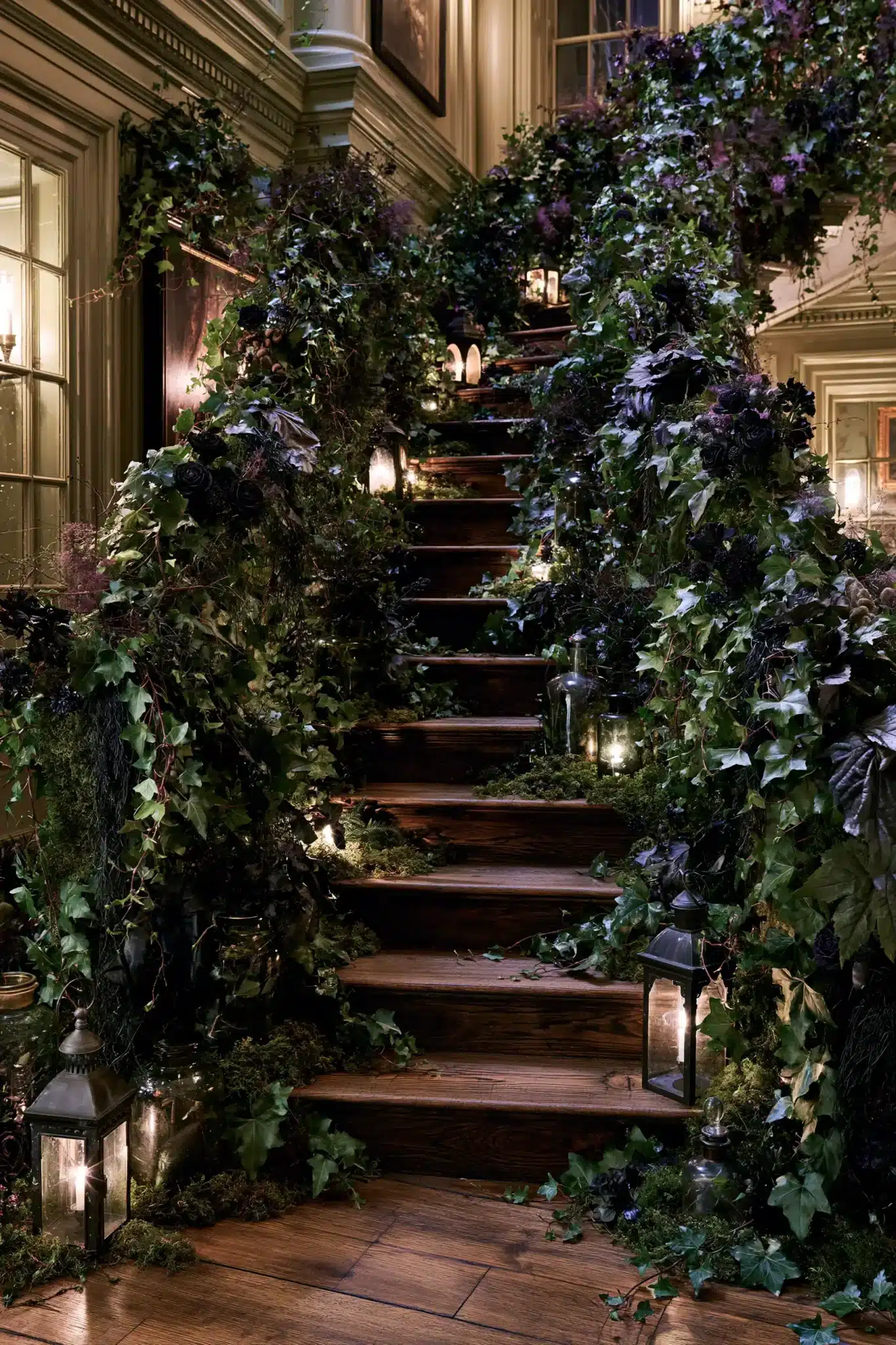 29 Halloween Staircase Decor Ideas for a Climb That Is Spooky, Not Scary halloween staircase decor