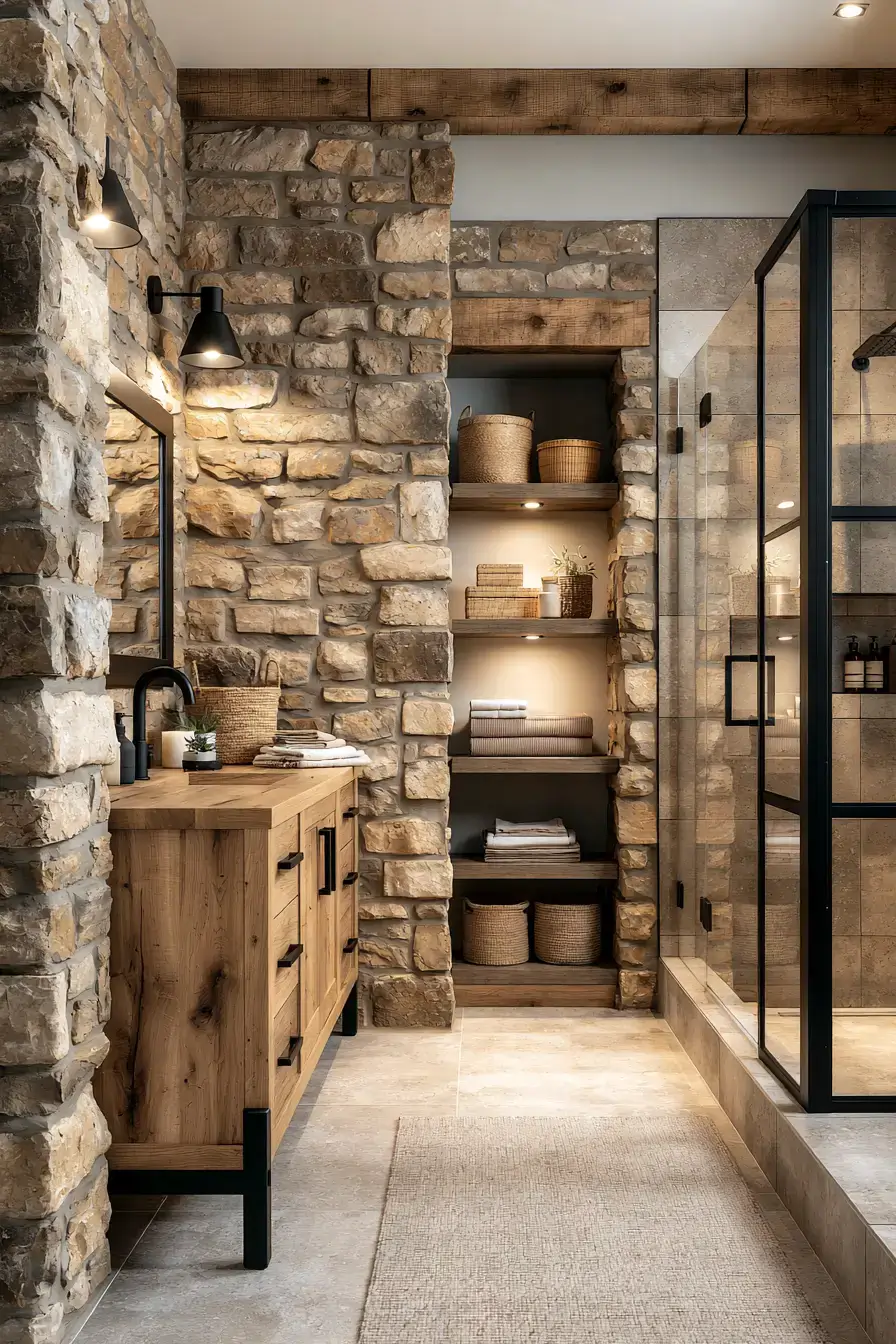 29 Stone Bathroom Ideas for a Calm, Spa-Like Room stone bathroom