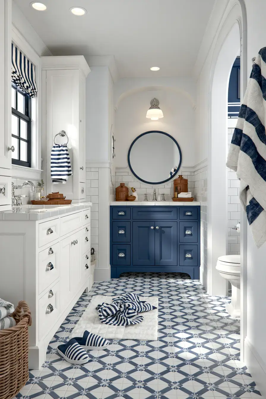 29 Nautical Bathroom Ideas with a Rope Towel Ladder 29 Nautical Bathroom Ideas with a Rope Towel Ladder