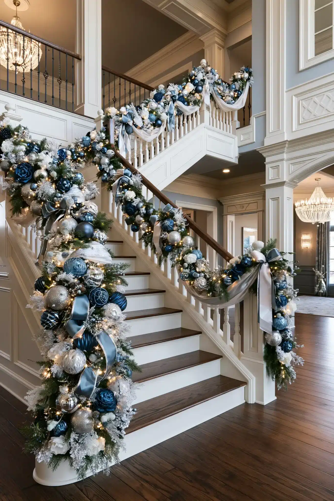 29 Blue Christmas Decor Ideas That Give the Room a Cooler, Calmer Edge blue christmas decor