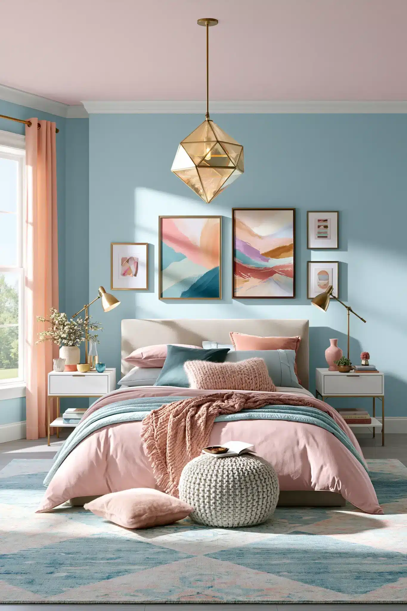 29 Light Blue and Pink Bedroom Ideas for a Space That Stays Airy light blue and pink bedroom
