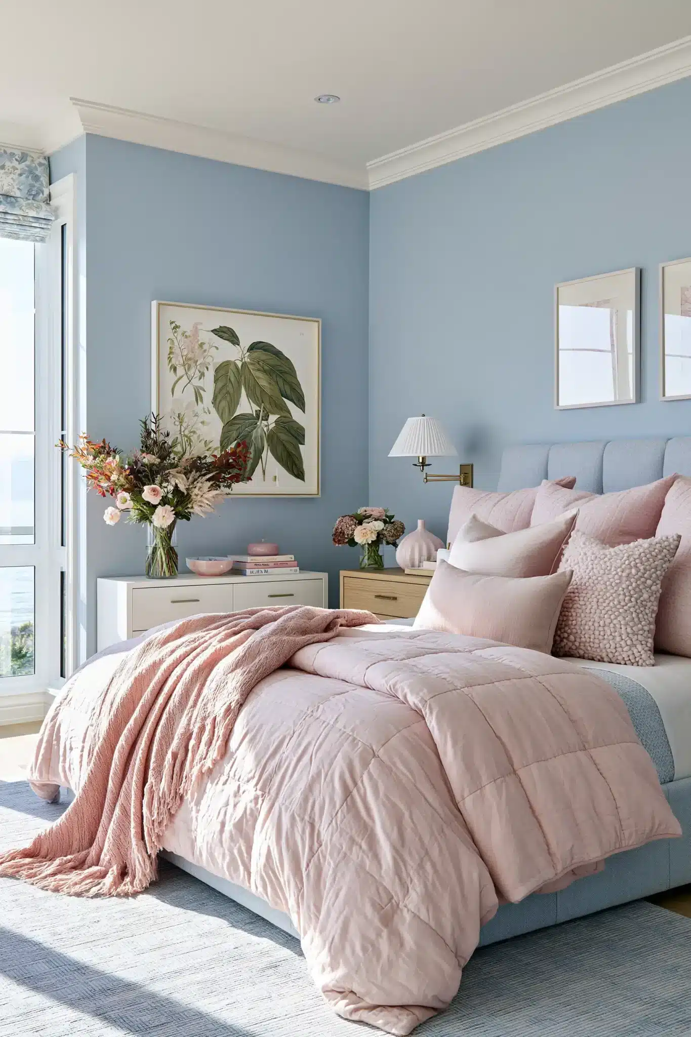 29 Light Blue and Pink Bedroom Ideas for a Space That Stays Airy light blue and pink bedroom