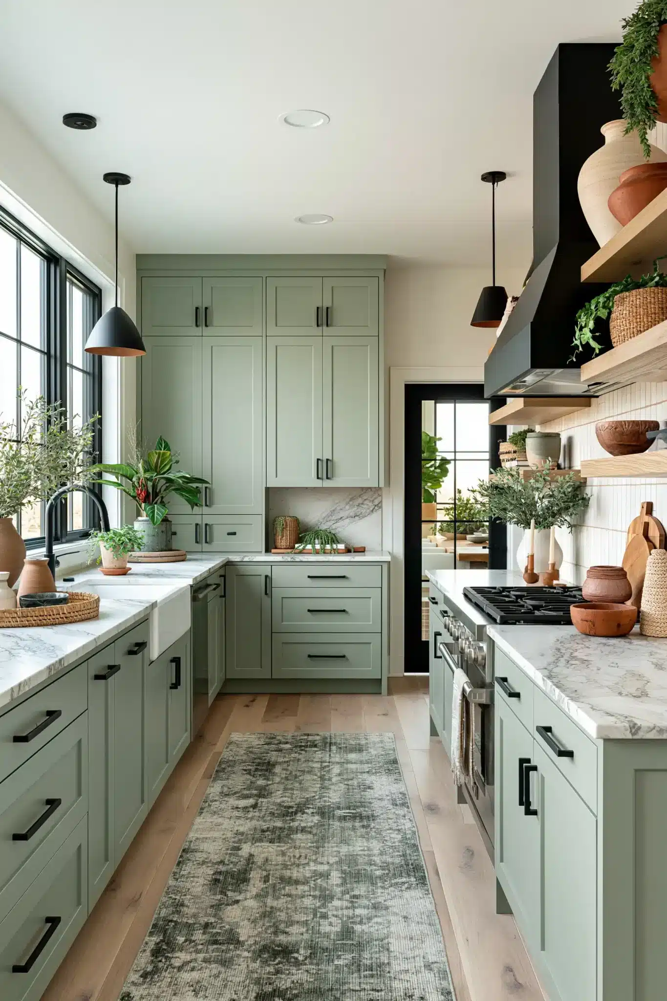 29 Sage Green and Black Kitchen Ideas for a Cook Space With a Little Bite sage green and black kitchen