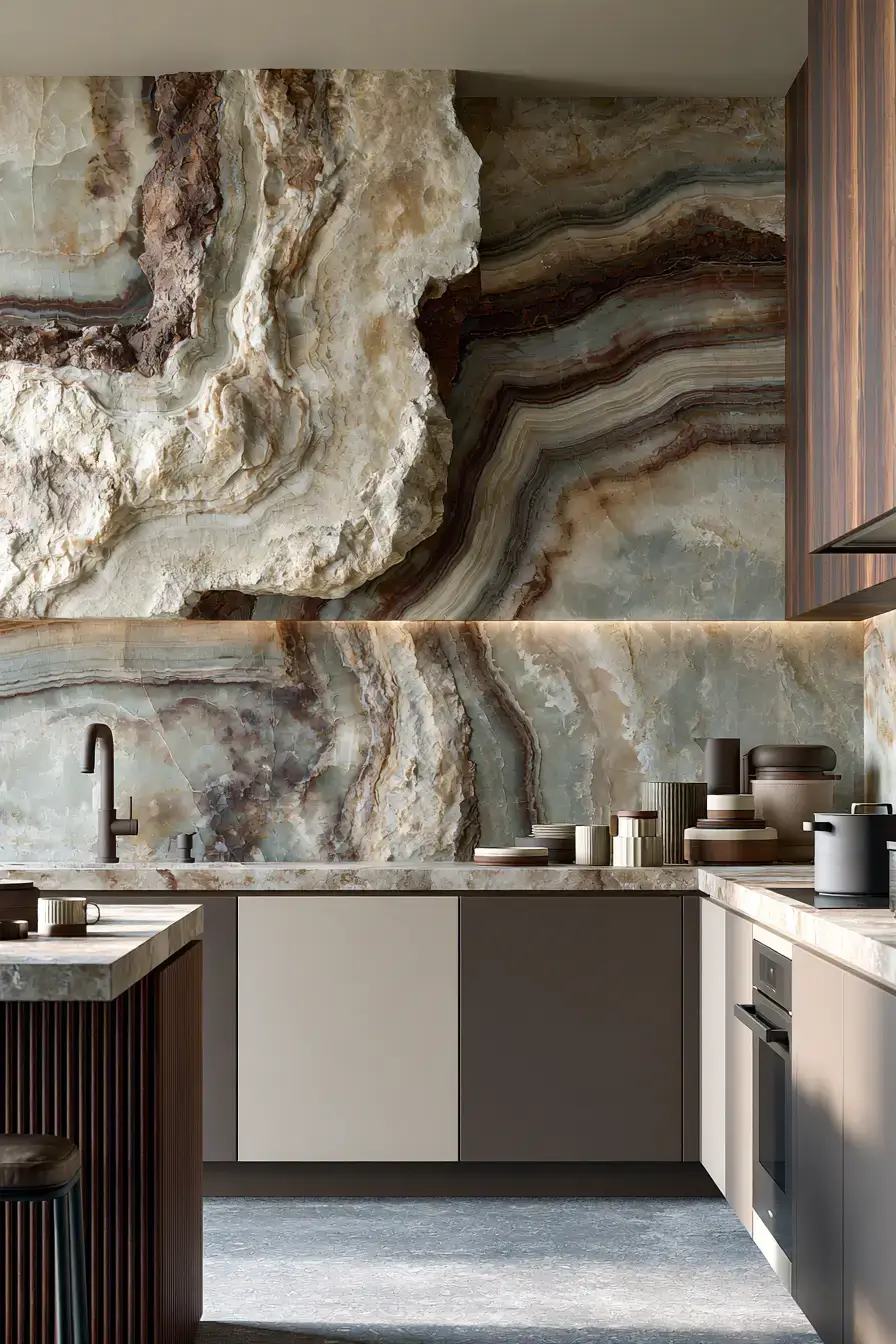 29 Natural Stone Backsplash Kitchen Ideas for a Surface With Real Character natural stone backsplash kitchen