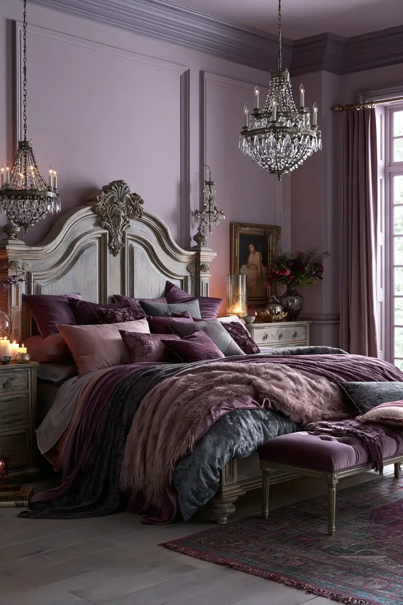 29 Purple Gothic Bedroom Ideas for a Space That Feels Rich, Not Loud purple gothic bedroom