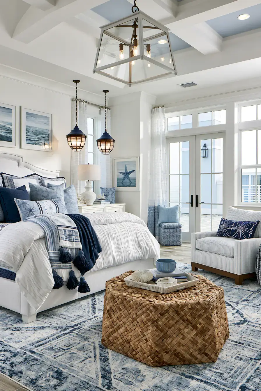 29 Nautical Bedroom Ideas with a Rope Headboard