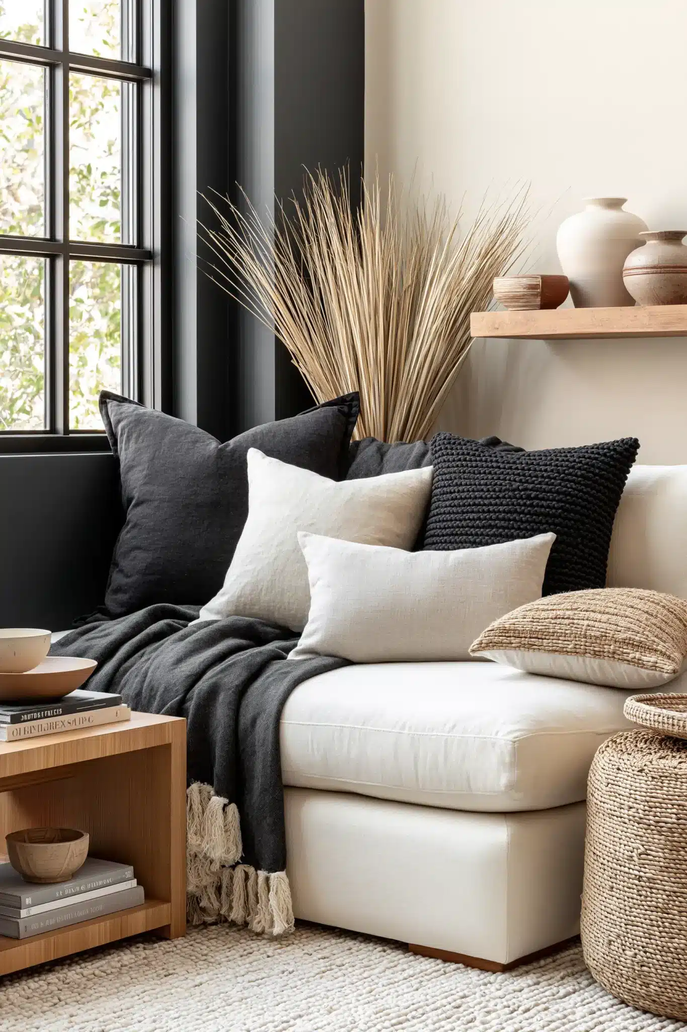 29 Black and White Living Room Decor Ideas for a Space With Real Contrast black and white living room decor