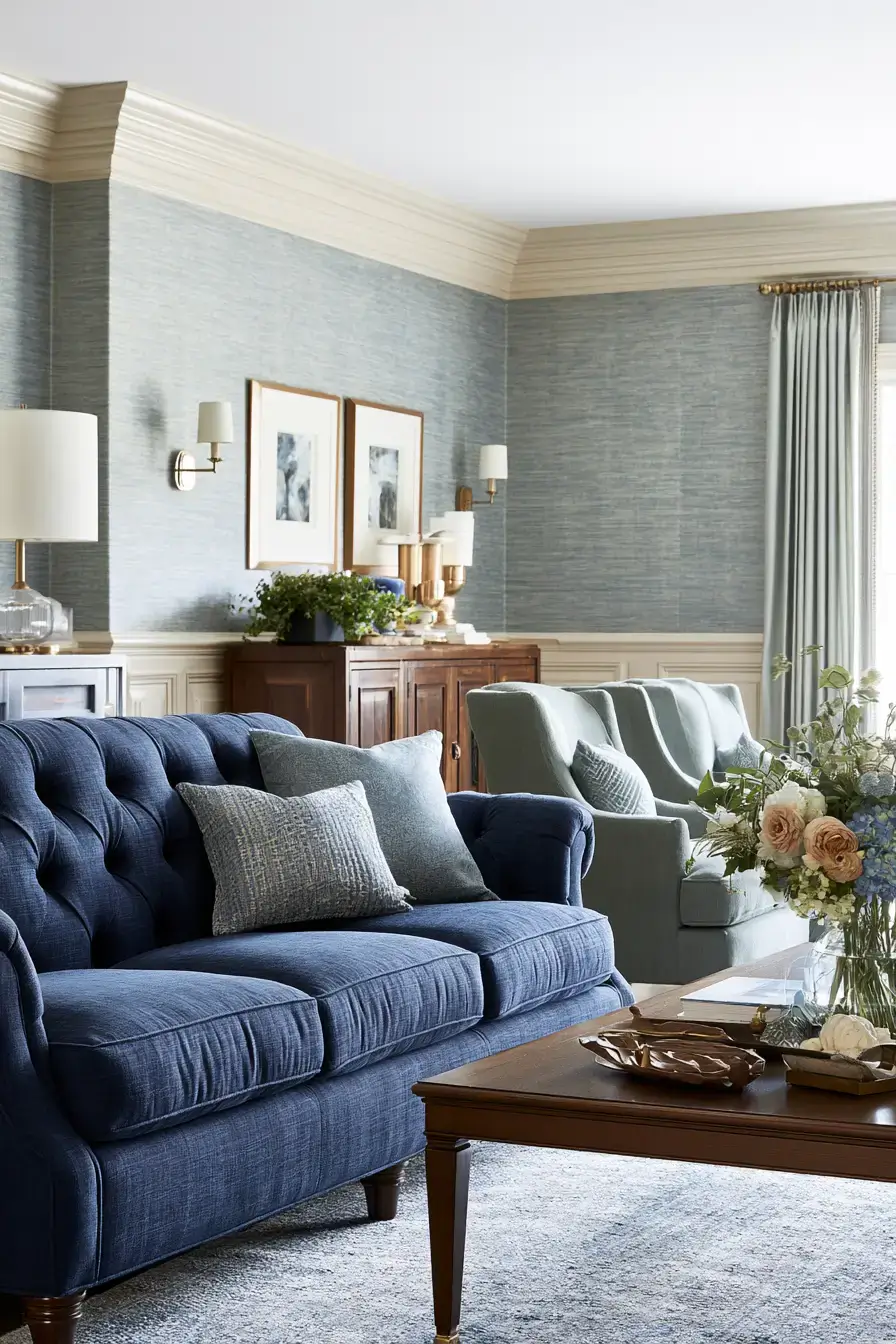 29 Navy and Sage Living Room Ideas with a Sage Sofa 29 Navy and Sage Living Room Ideas with a Sage Sofa