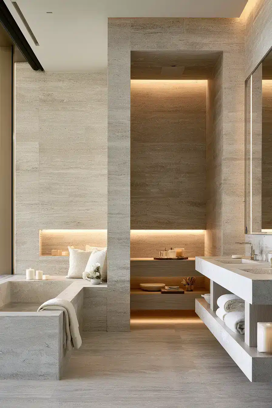 29 Stone Bathroom Ideas for a Calm, Spa-Like Room stone bathroom