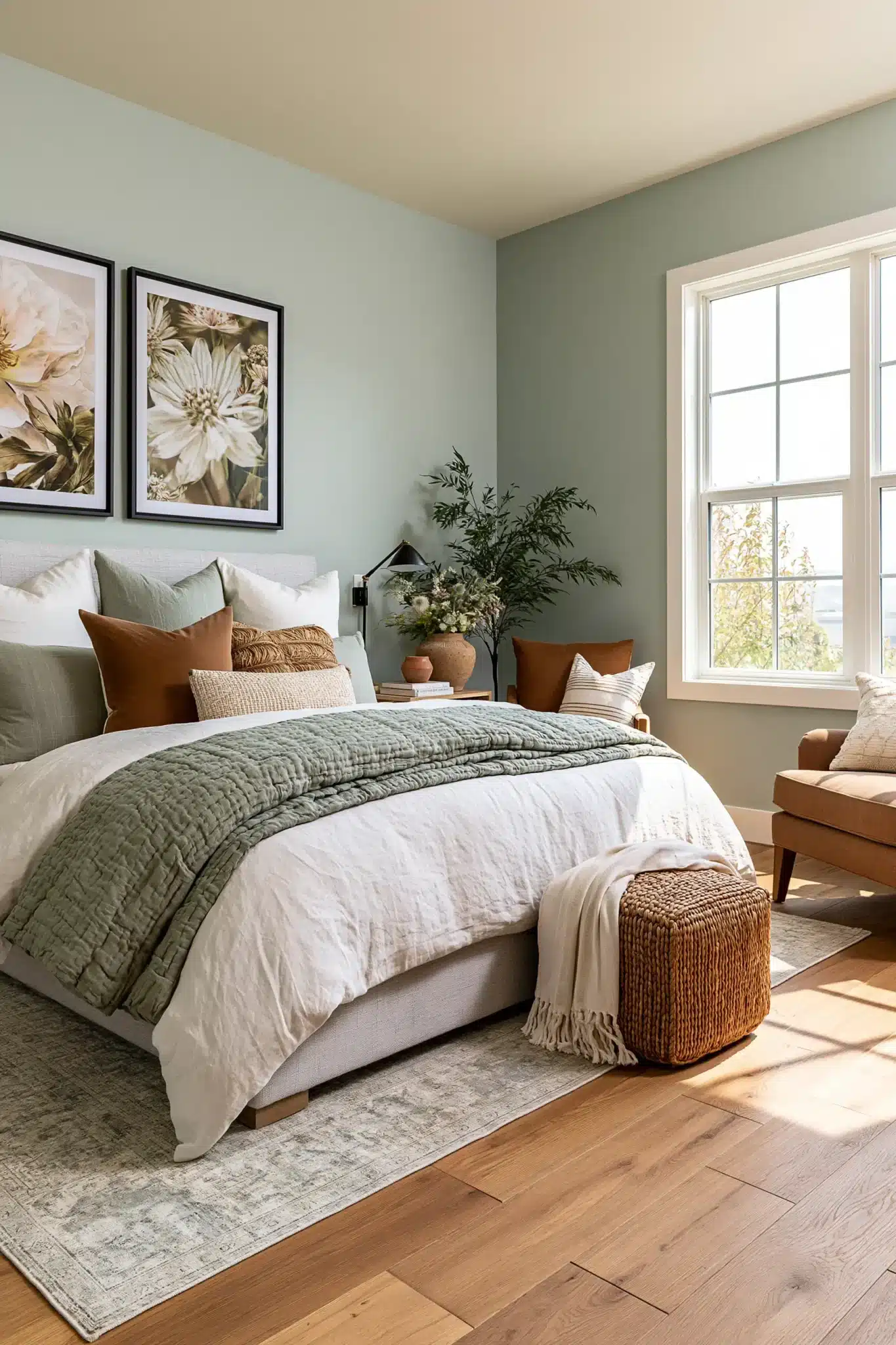 29 Sage Green and Grey Bedroom Ideas for a Space That Stays Soft sage green and grey bedroom