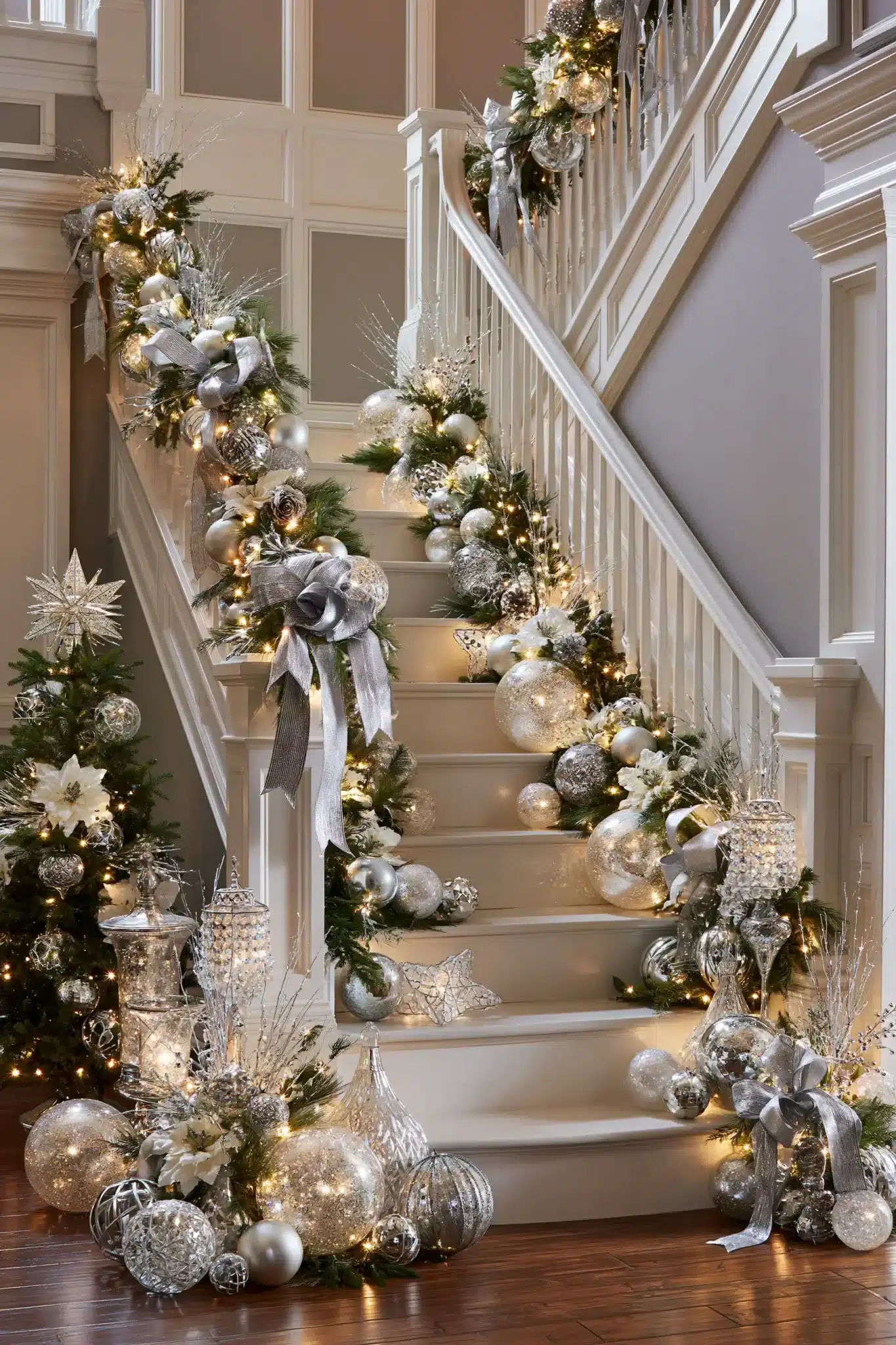 29 Christmas Staircase Decor Ideas for a Railing Worth Photographing christmas staircase decor