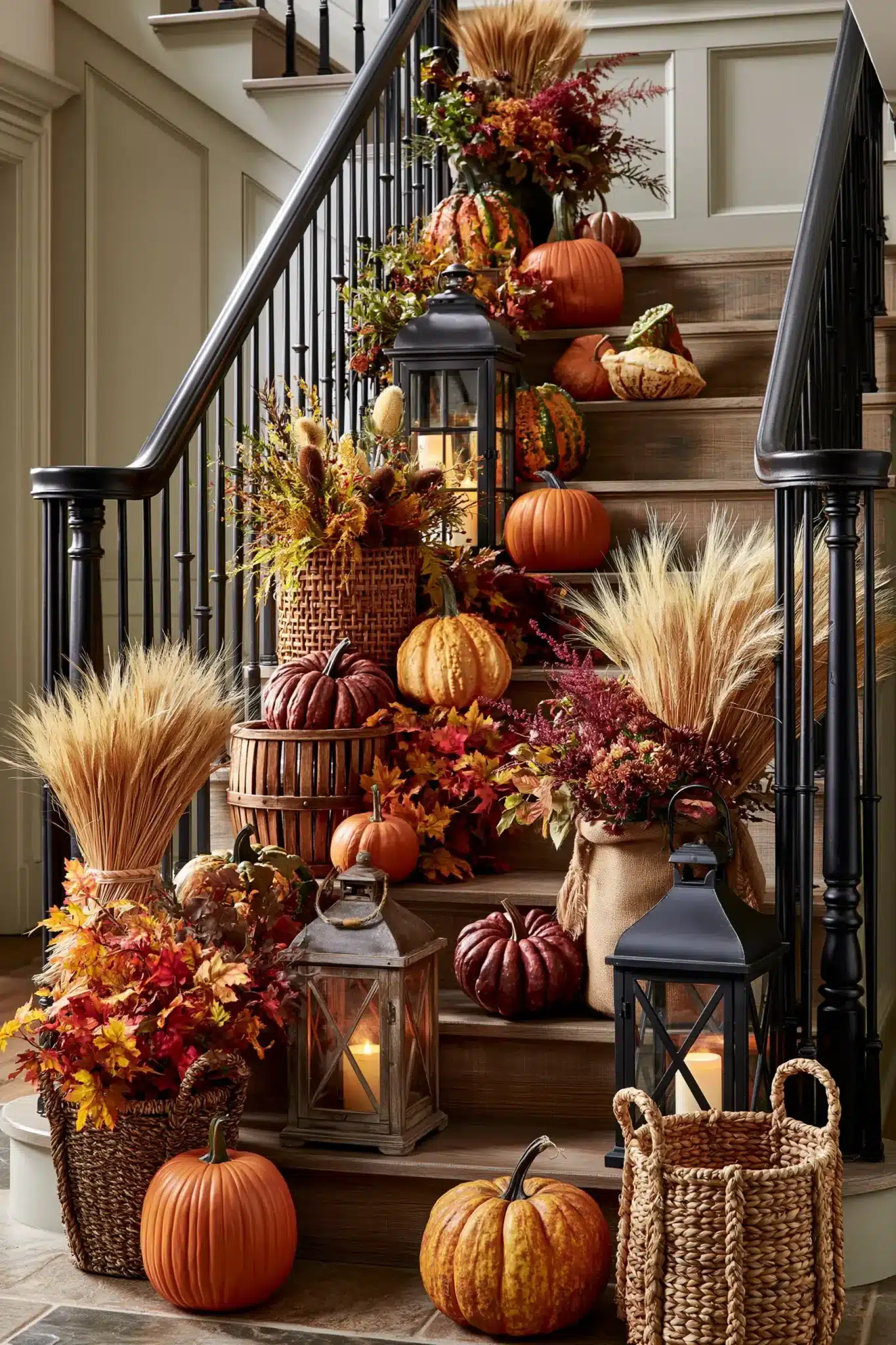 29 Halloween Staircase Decor Ideas for a Climb That Is Spooky, Not Scary halloween staircase decor
