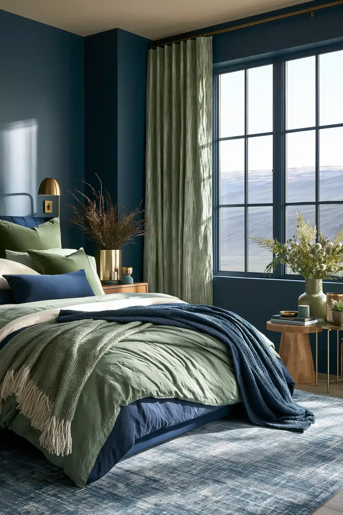 29 Navy Blue and Green Bedroom Ideas for a Room With a Quiet Depth navy blue and green bedroom