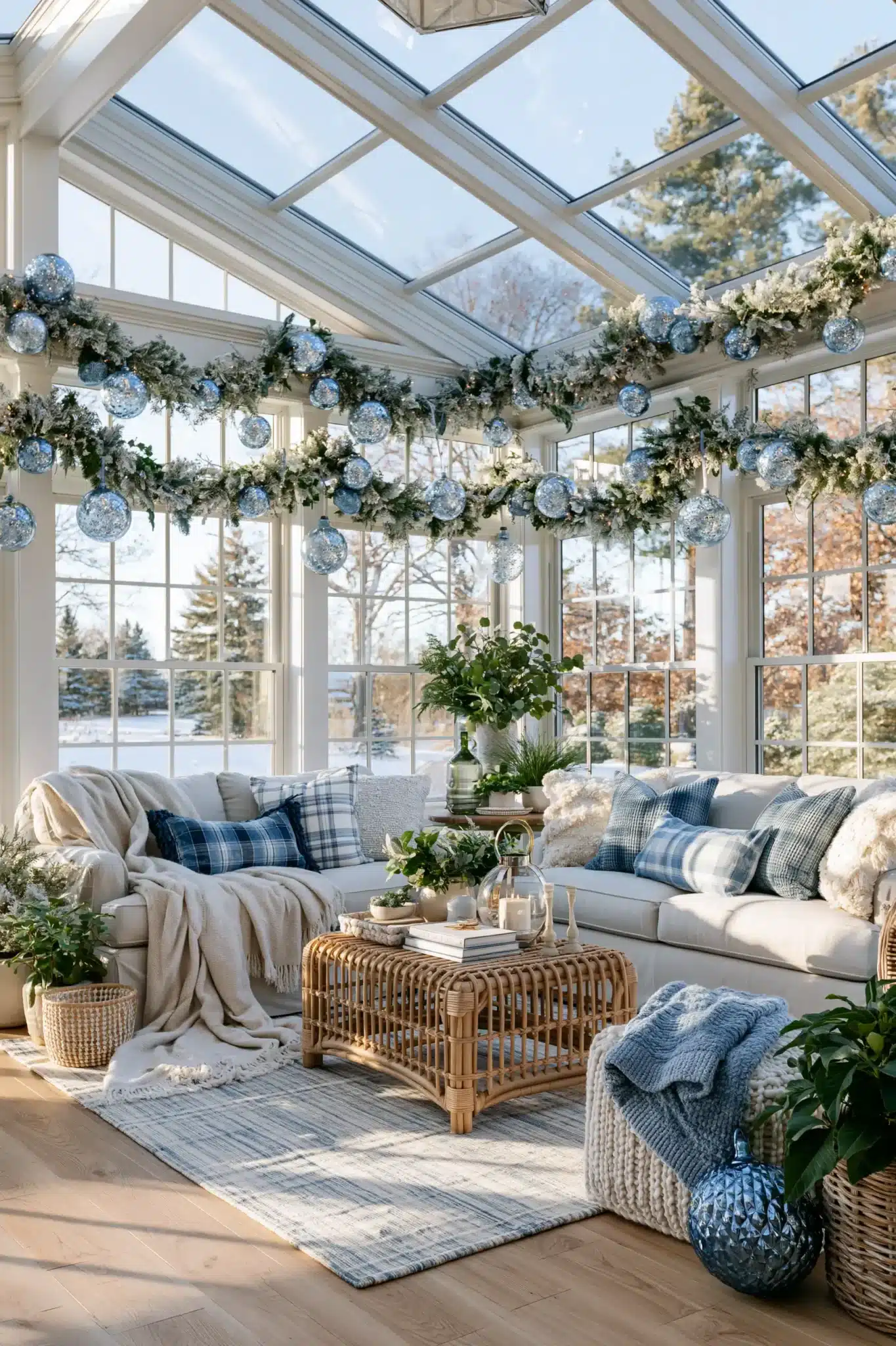 29 Blue Christmas Decor Ideas That Give the Room a Cooler, Calmer Edge blue christmas decor