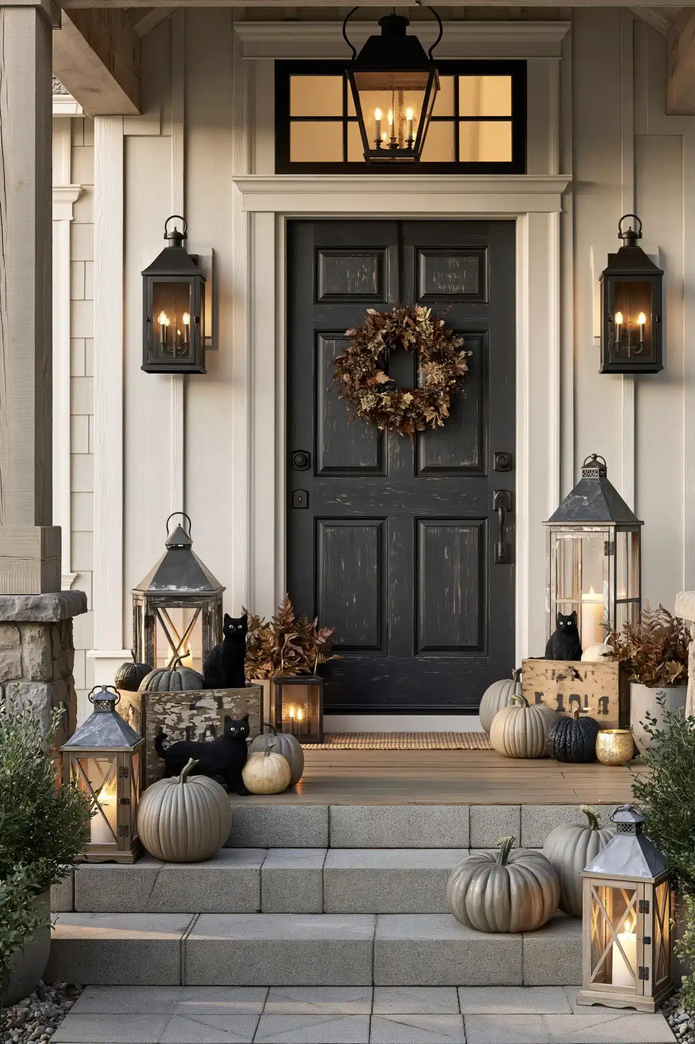 29 Outdoor Halloween Decor Ideas That Greet Trick-or-Treaters With Character outdoor halloween decor