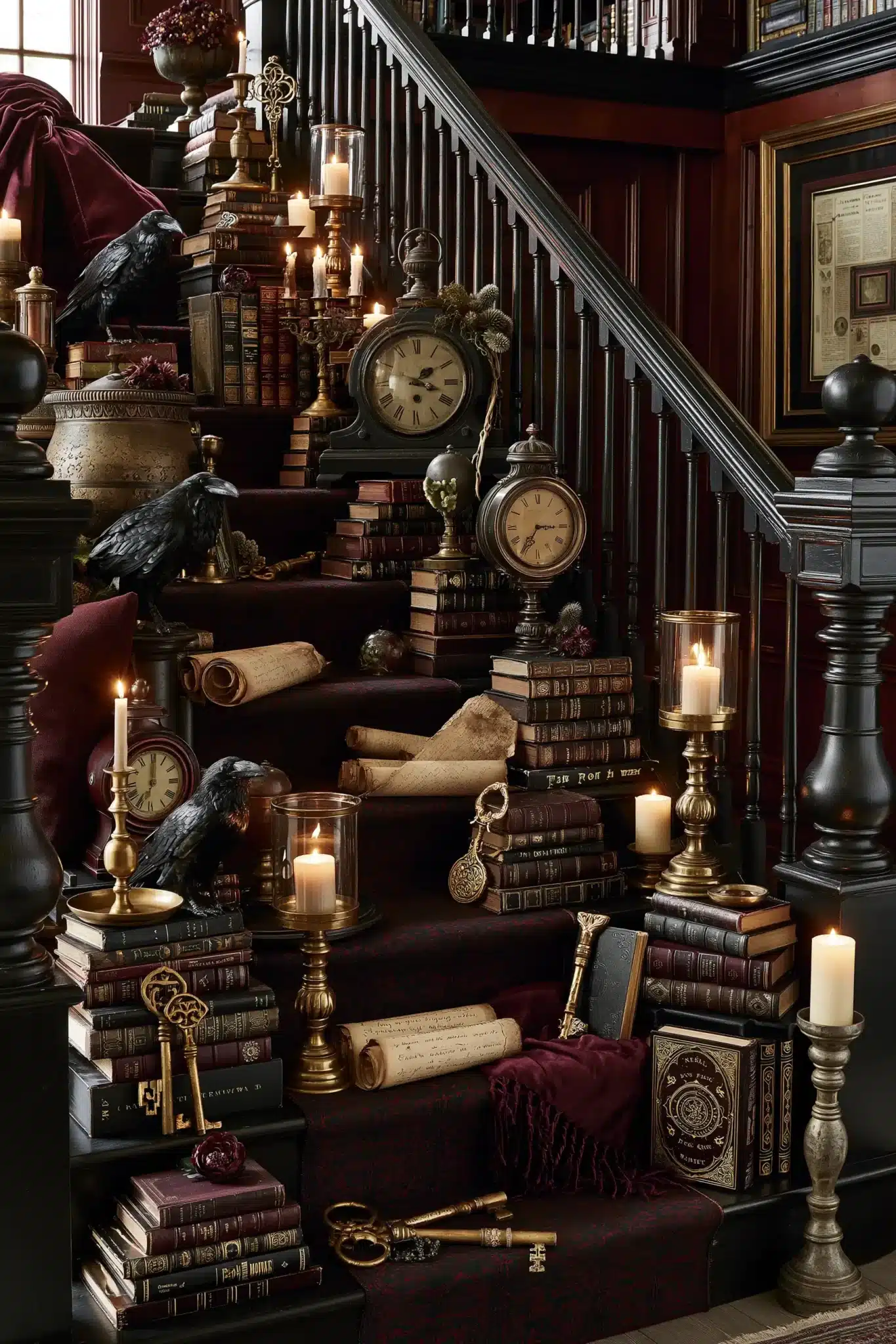 29 Halloween Staircase Decor Ideas for a Climb That Is Spooky, Not Scary halloween staircase decor