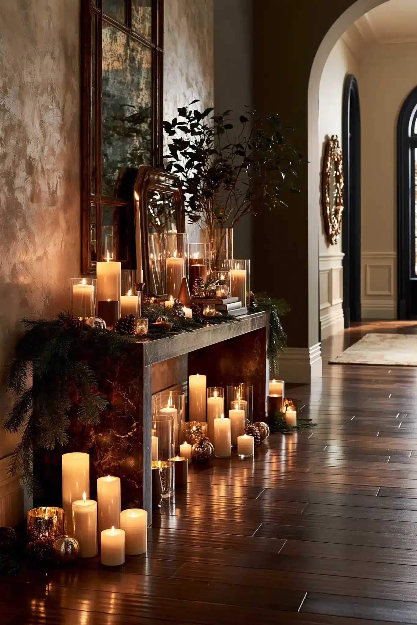29 Christmas Entryway Table Decor Ideas That Say Hello Before Anything Else christmas entryway table decor