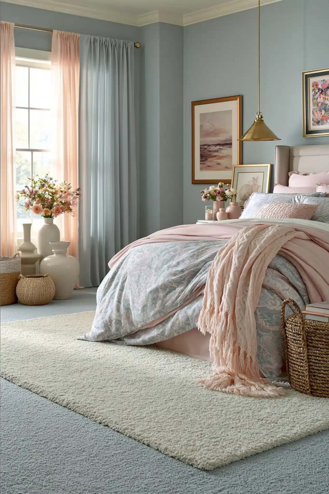 29 Light Blue and Pink Bedroom Ideas for a Space That Stays Airy light blue and pink bedroom
