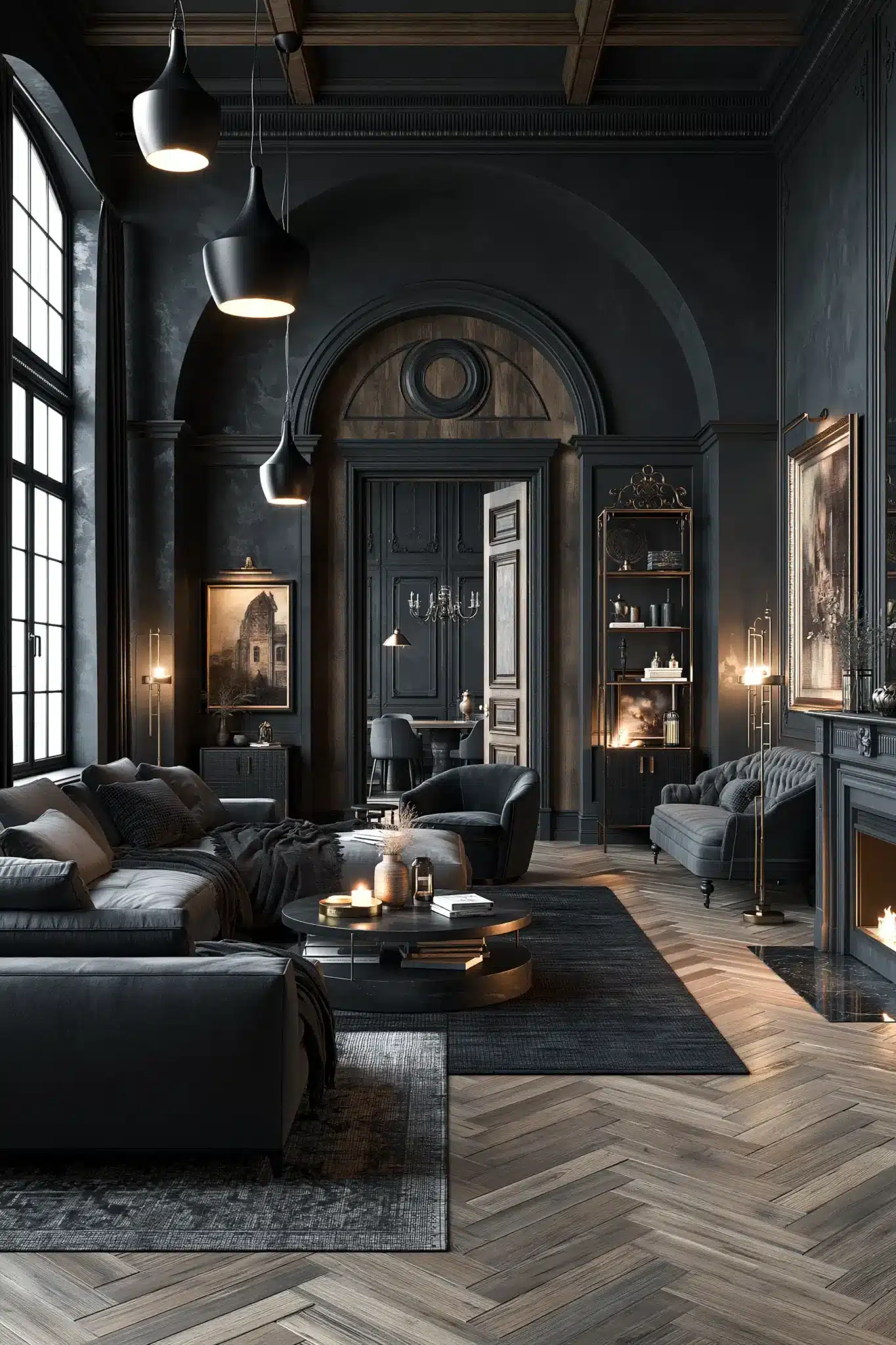29 Gothic Living Room Ideas for a Space With Vaulted Drama gothic living room