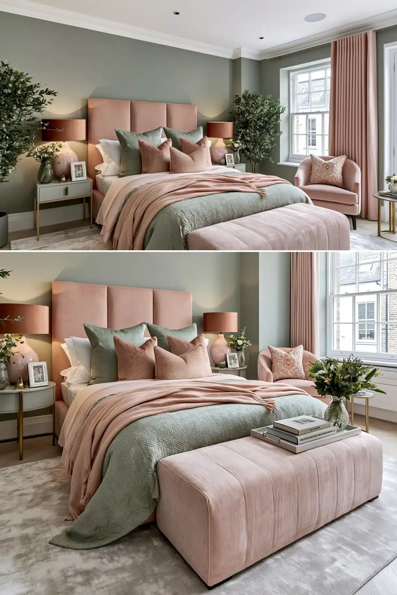 29 Sage Green and Blush Bedroom Ideas for a Room That Feels Gentle sage green and blush bedroom