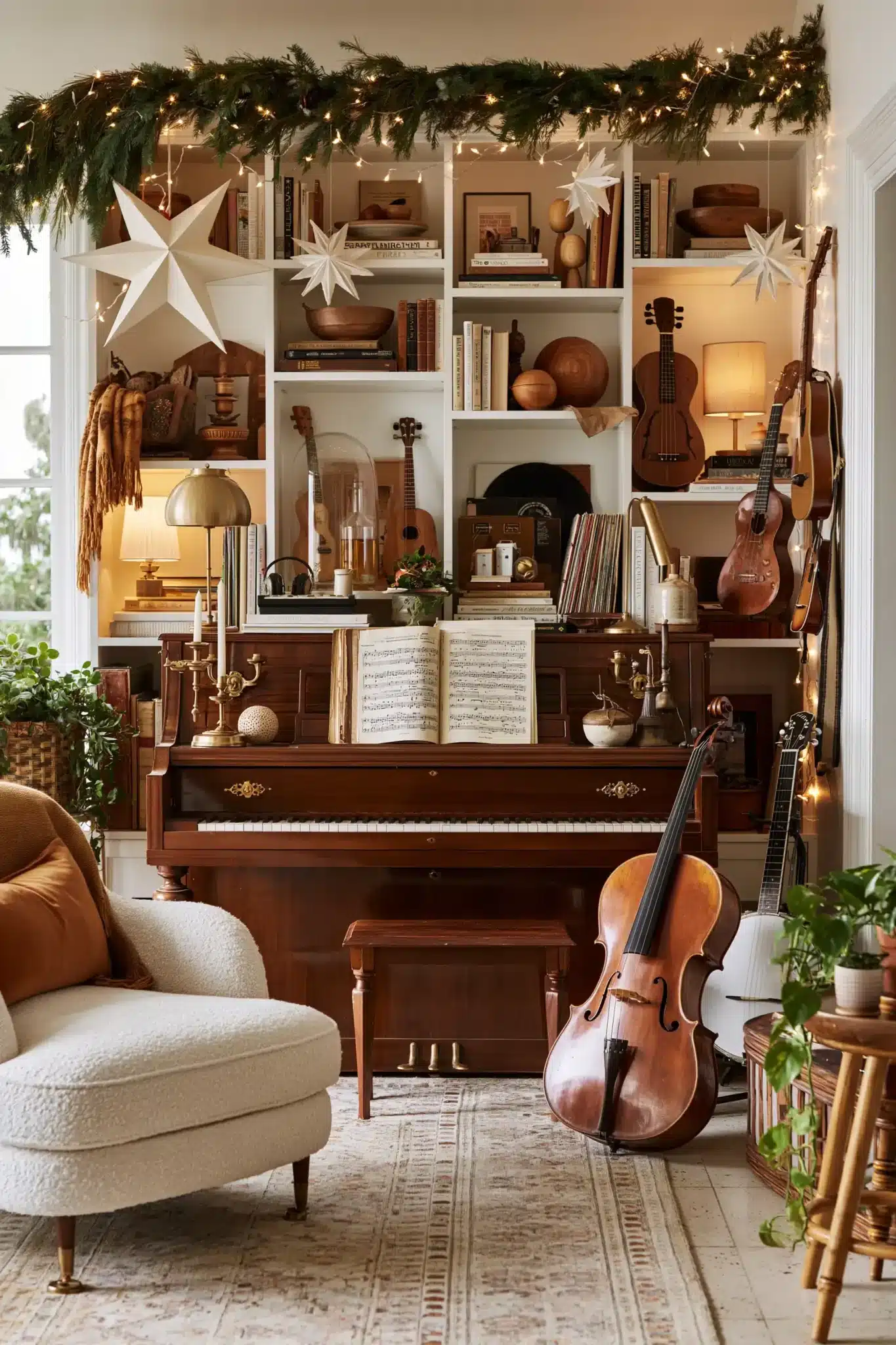 29 Boho Christmas Decor Ideas That Mix the Handmade and the Worn boho christmas decor