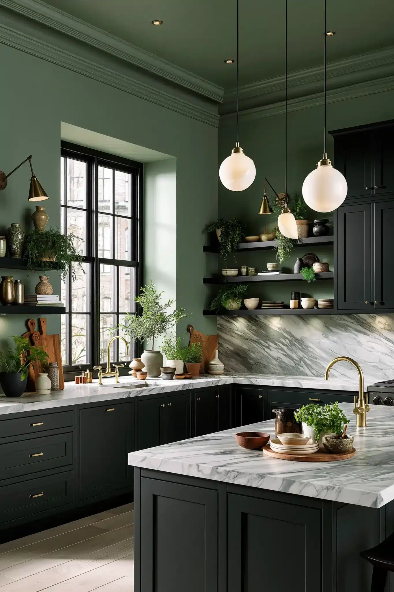 29 Sage Green and Black Kitchen Ideas for a Cook Space With a Little Bite sage green and black kitchen