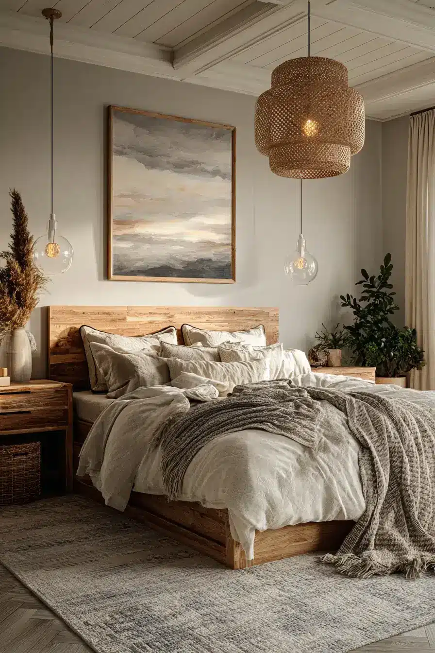 29 Boho Bedroom Lighting Ideas with a Rattan Pendant 29 Boho Bedroom Lighting Ideas with a Rattan Pendant